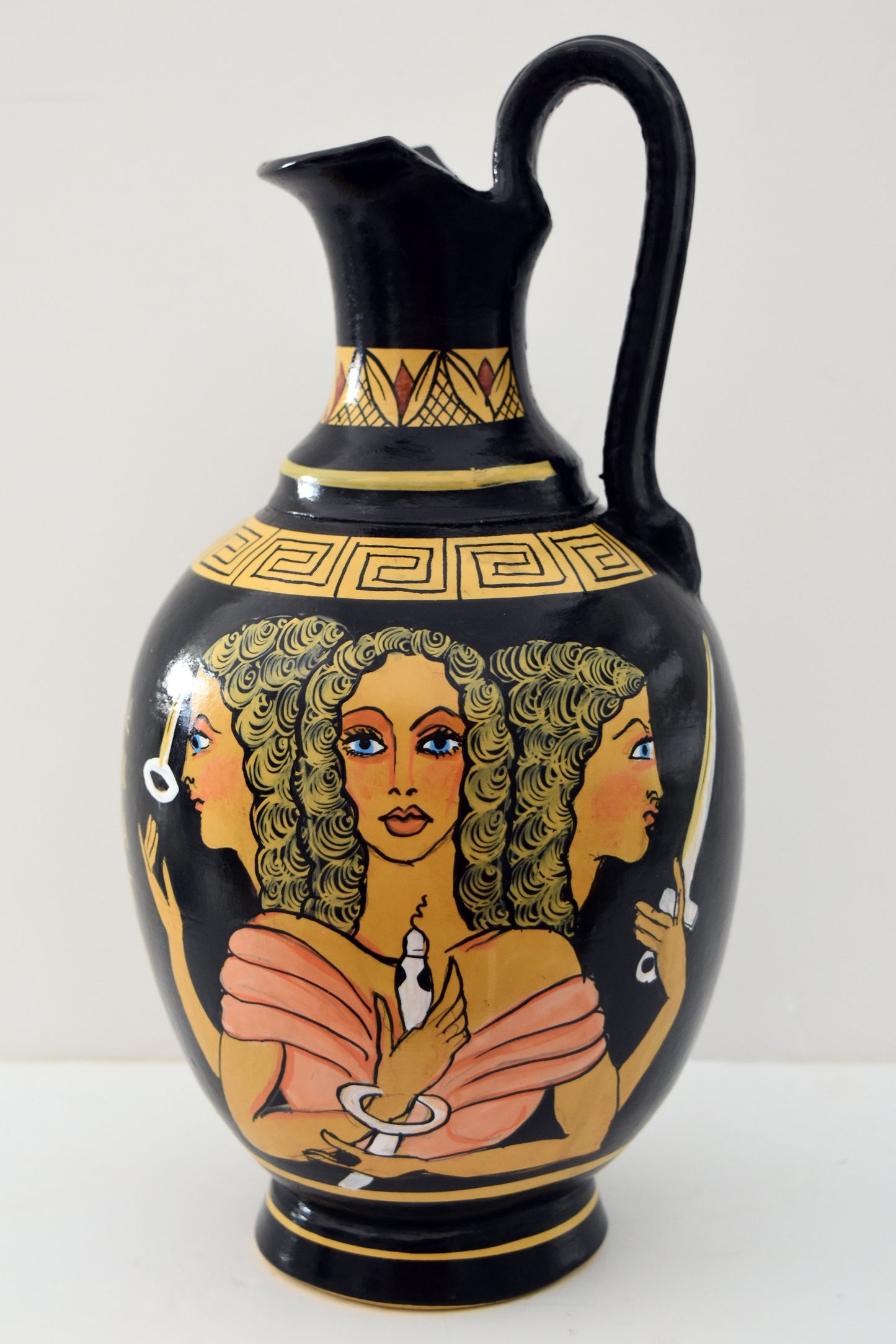 Goddess Hecate Hekate - Crossroads, Night, Magic, Witchcraft, Herbs and poisonous Plants, Ghosts, Necromancy, Sorcery - Ceramic Vase