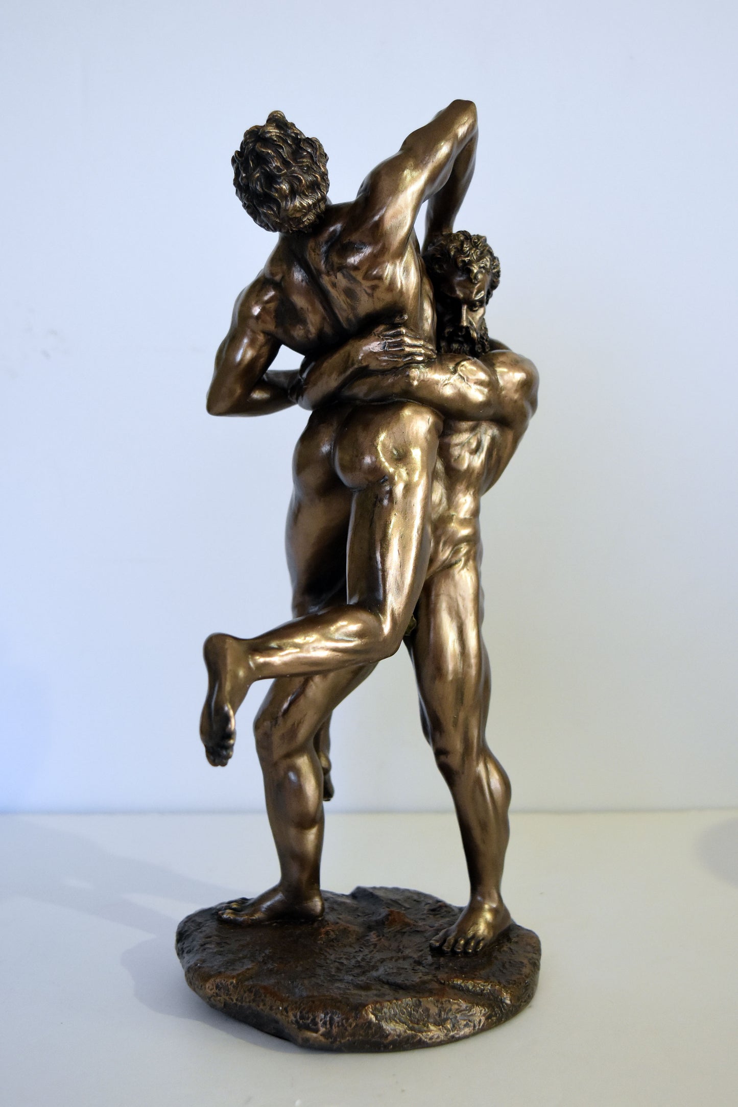 Hercules Heracles - Greek Divine Hero - Antaeus of Libya - Wrestling Match - Part of the Labours - Cold Cast Bronze Resin