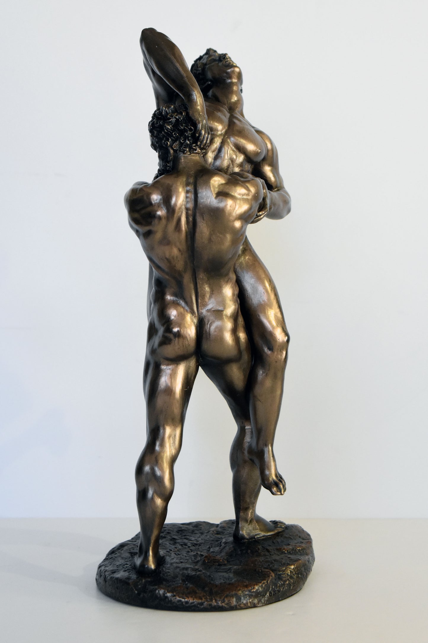 Hercules Heracles - Greek Divine Hero - Antaeus of Libya - Wrestling Match - Part of the Labours - Cold Cast Bronze Resin