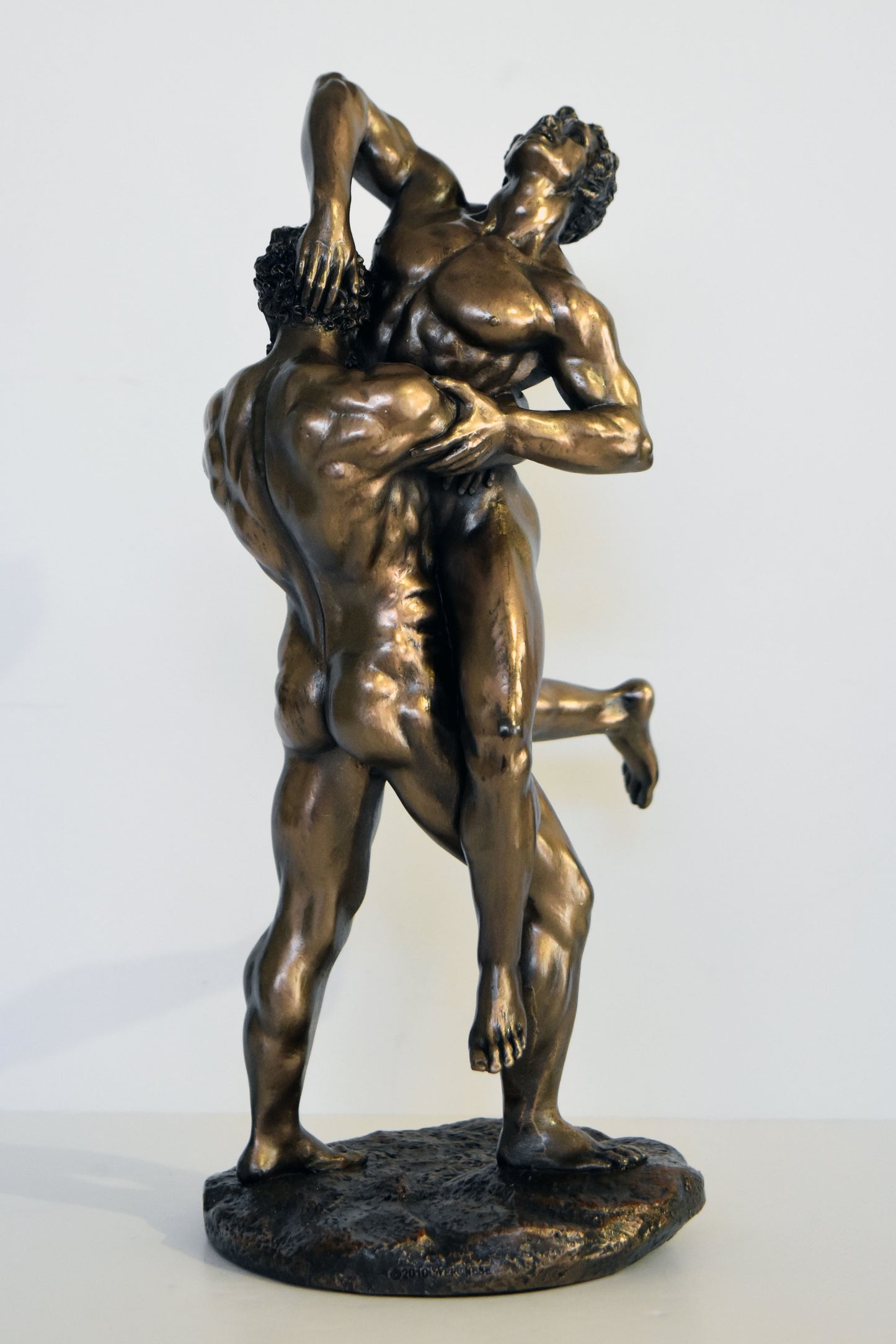 Hercules Heracles - Greek Divine Hero - Antaeus of Libya - Wrestling Match - Part of the Labours - Cold Cast Bronze Resin