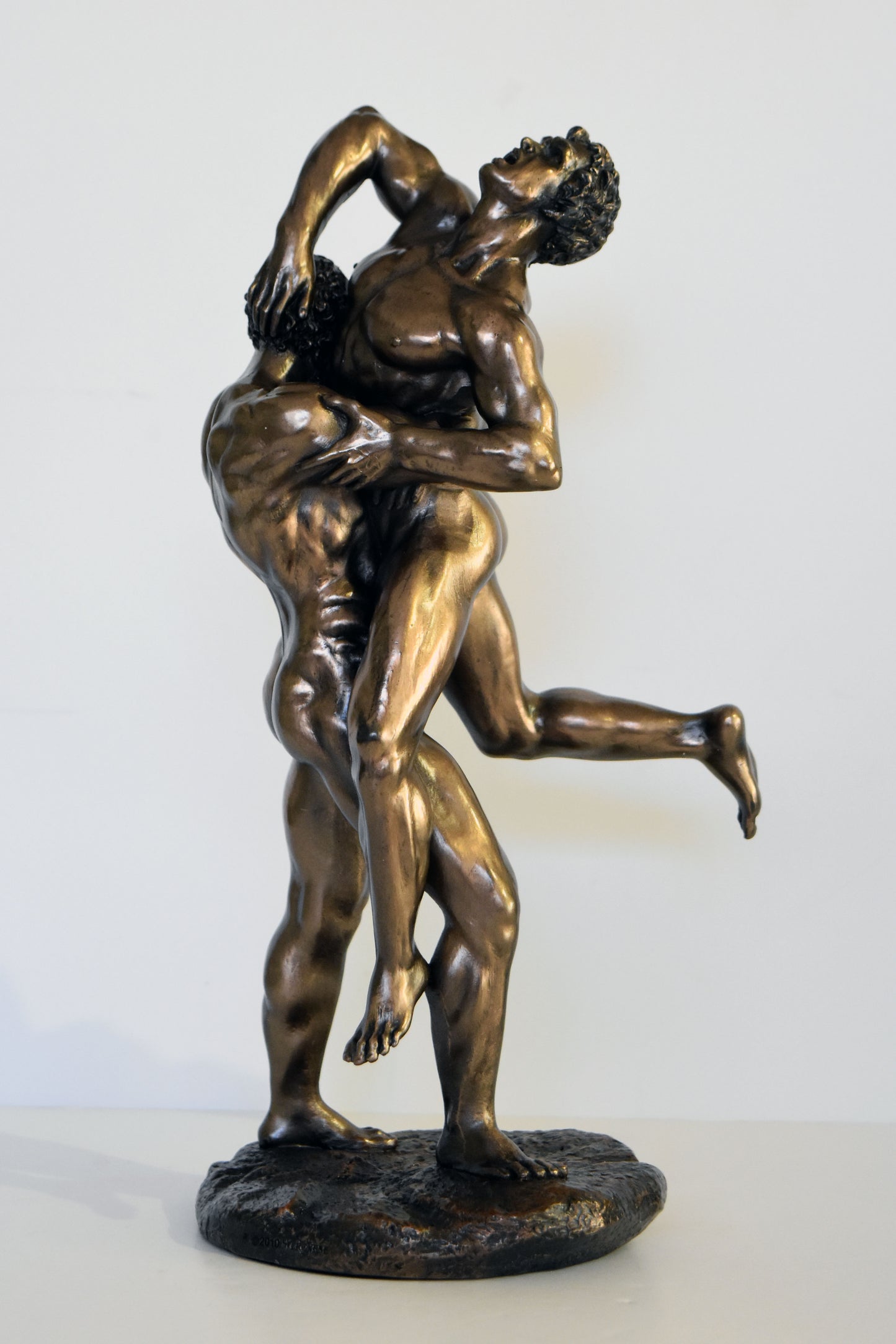 Hercules Heracles - Greek Divine Hero - Antaeus of Libya - Wrestling Match - Part of the Labours - Cold Cast Bronze Resin