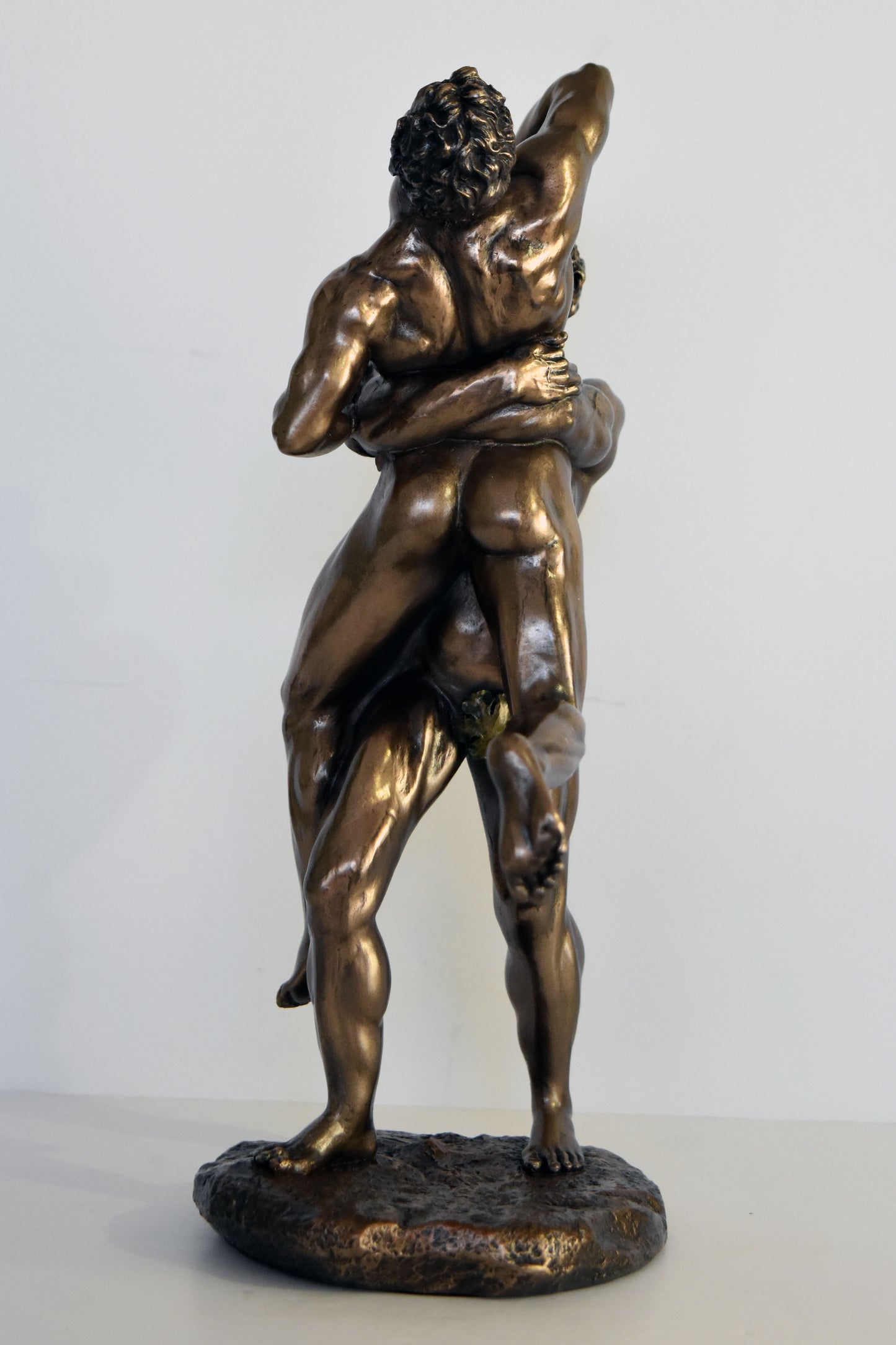 Hercules Heracles - Greek Divine Hero - Antaeus of Libya - Wrestling Match - Part of the Labours - Cold Cast Bronze Resin