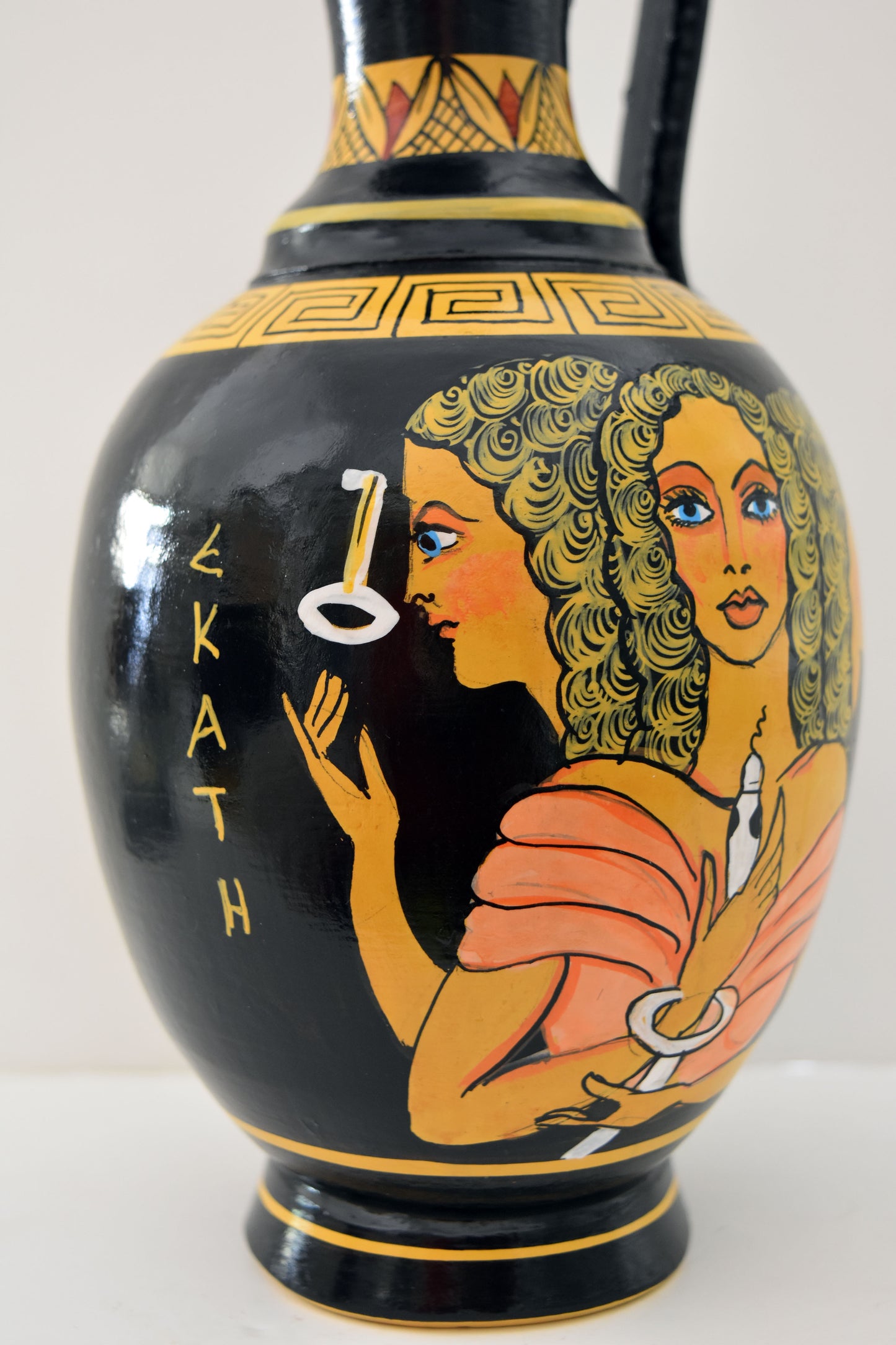 Goddess Hecate Hekate - Crossroads, Night, Magic, Witchcraft, Herbs and poisonous Plants, Ghosts, Necromancy, Sorcery - Ceramic Vase