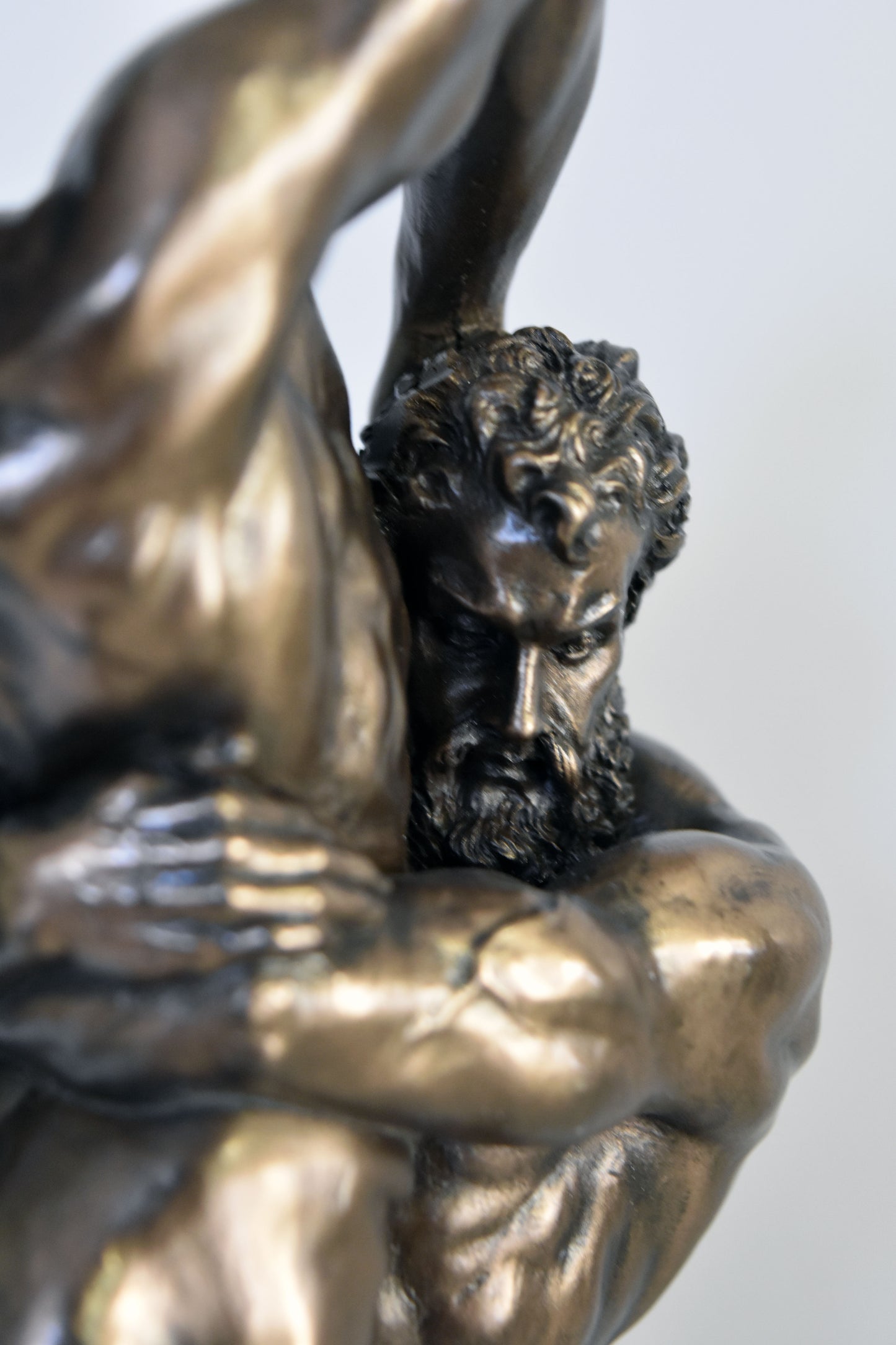 Hercules Heracles - Greek Divine Hero - Antaeus of Libya - Wrestling Match - Part of the Labours - Cold Cast Bronze Resin