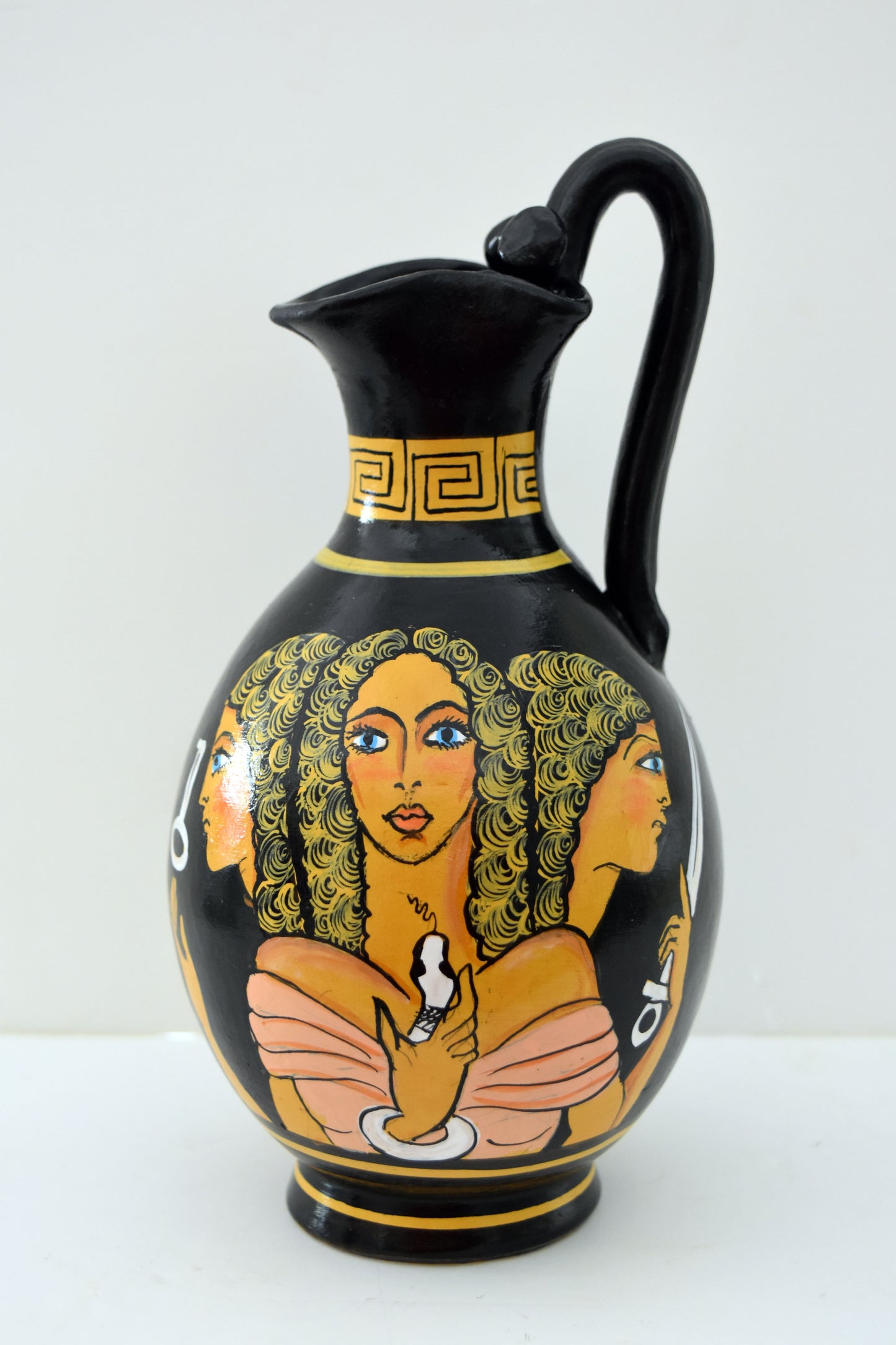 Goddess Hecate Hekate - Crossroads, Night, Magic, Witchcraft, Herbs and poisonous Plants, Ghosts, Necromancy, Sorcery - Ceramic Vase