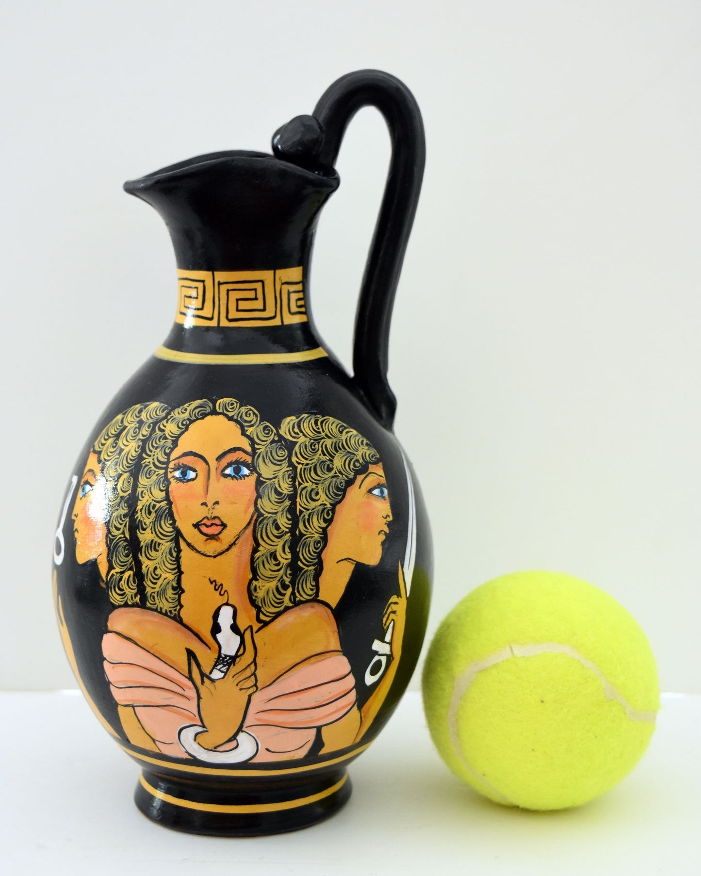 Goddess Hecate Hekate - Crossroads, Night, Magic, Witchcraft, Herbs and poisonous Plants, Ghosts, Necromancy, Sorcery - Ceramic Vase