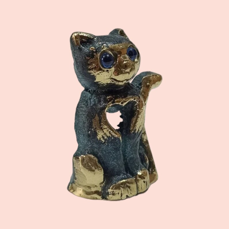 Aegean Cat - Native Greek breed, originating from the Cycladic Islands - Symbol of independence, Liberty, Hope - pure bronze statue