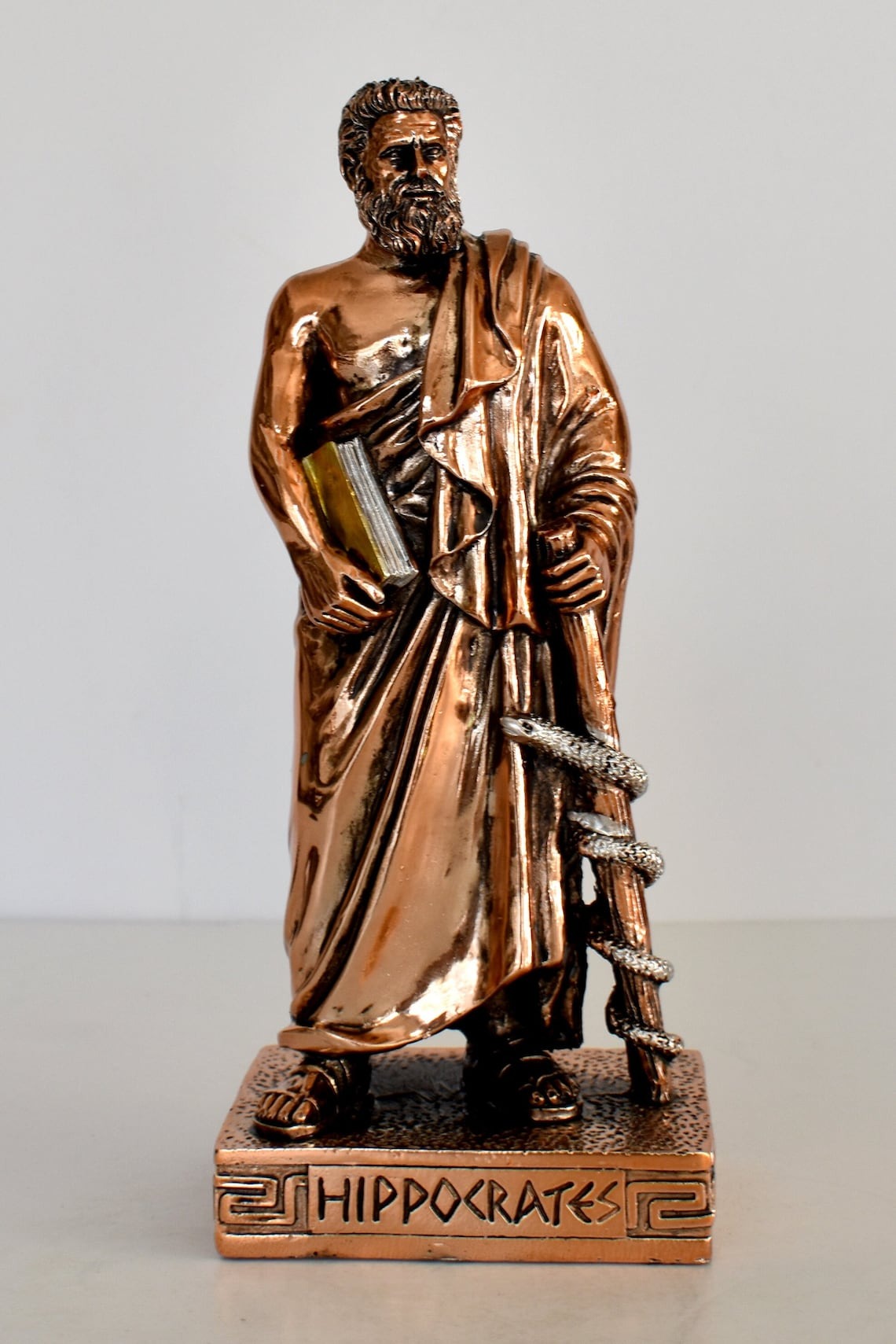 Hippocrates of Kos - Greek physician - Father of Medicine - 460– 370 BC - Hippocratic School of Medicine - Copper Plated Alabaster