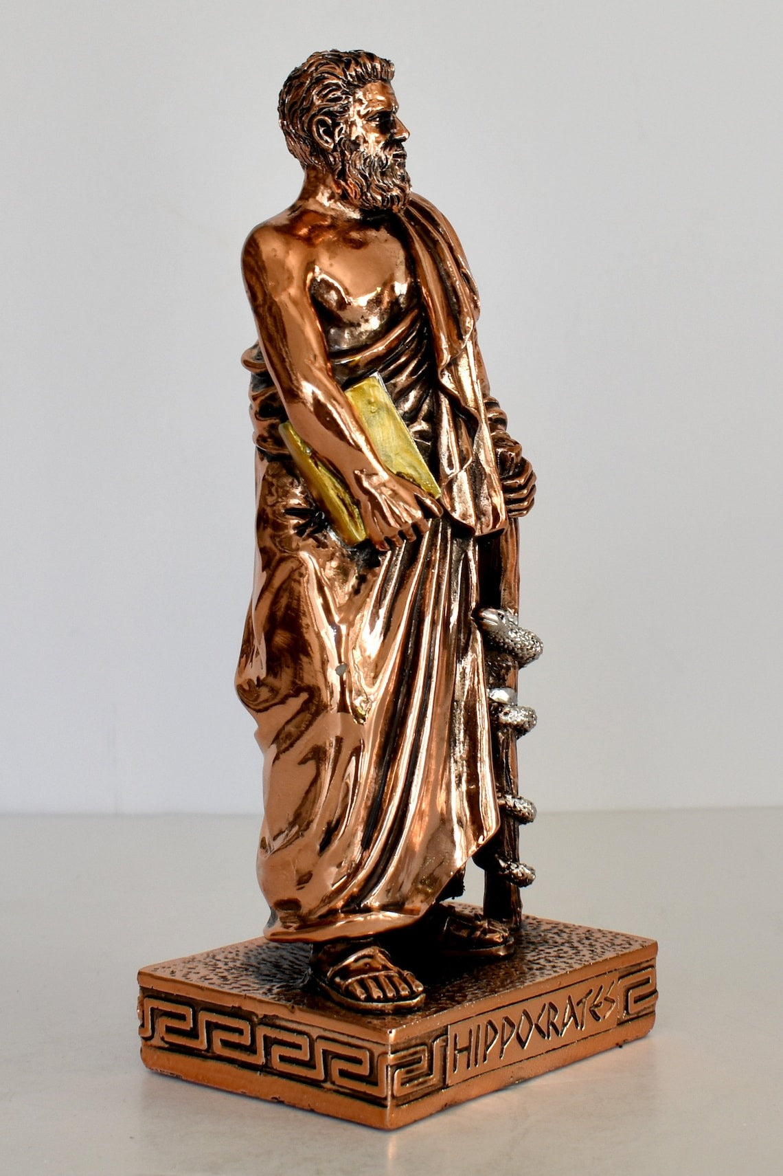 Hippocrates of Kos - Greek physician - Father of Medicine - 460– 370 BC - Hippocratic School of Medicine - Copper Plated Alabaster