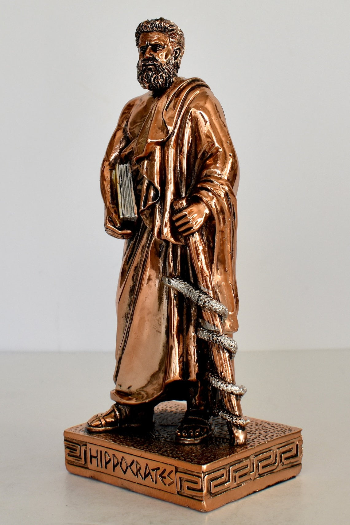 Hippocrates of Kos - Greek physician - Father of Medicine - 460– 370 BC - Hippocratic School of Medicine - Copper Plated Alabaster