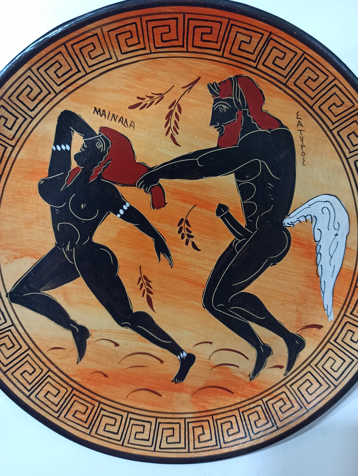 Satyr - Male woodland creature, Goat-Human Hybrid - Maenad, female follower of Dionysus and member of the thiasus - Ceramic - Handmade