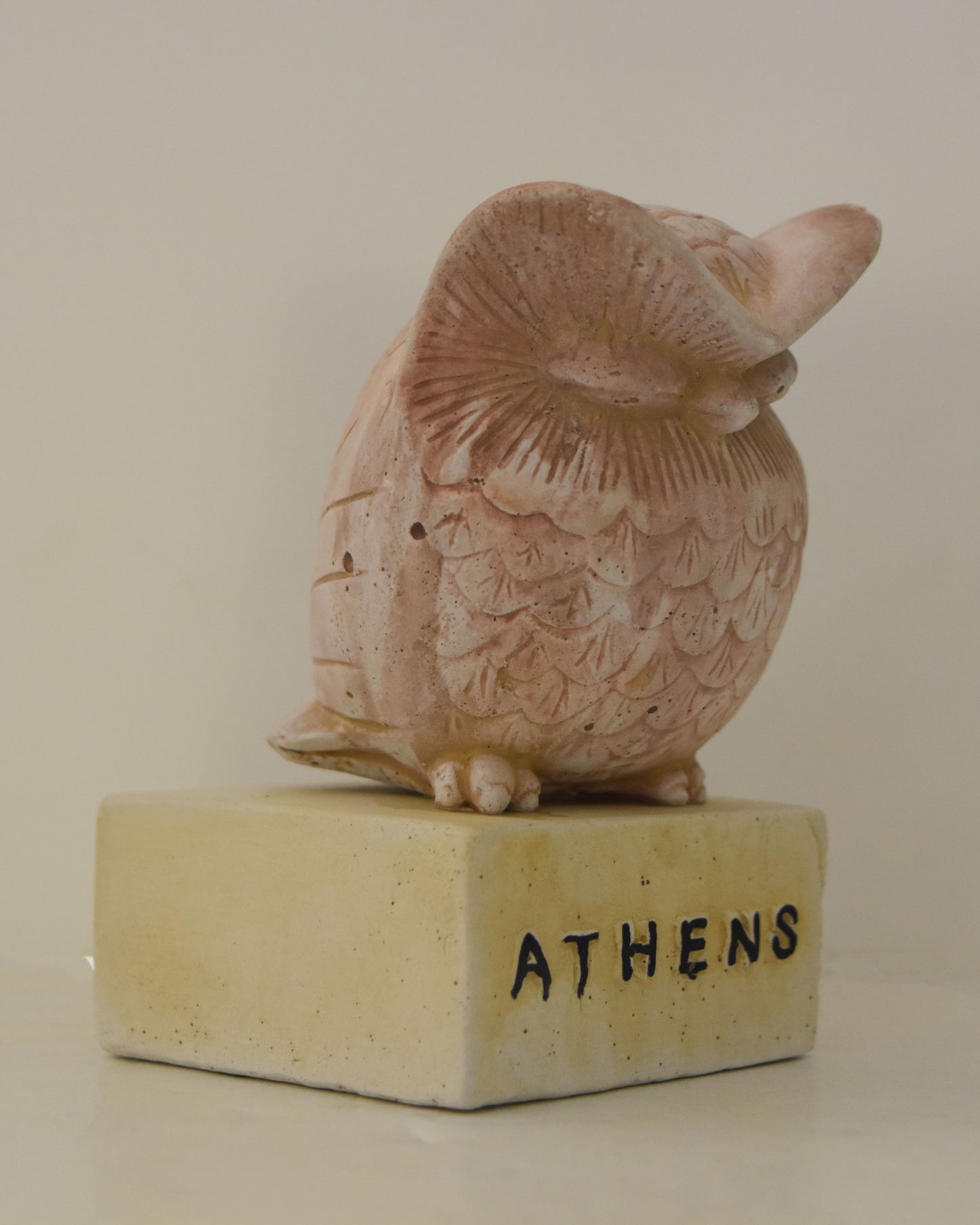 Owl of Wisdom and Intelligence - Symbol of Goddess Athena Minerva - Athenian - Ancient Greece - Casting Stone