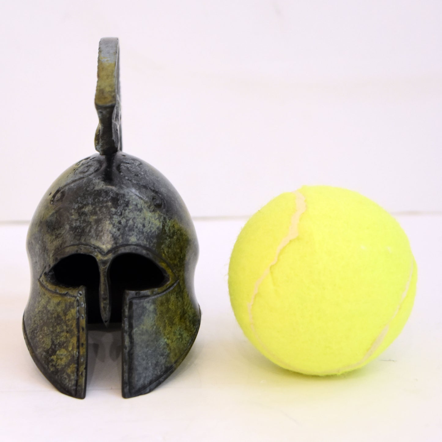 Ancient Greek Spartan Corinthian Helmet - Classic Period - Pure Bronze Statue