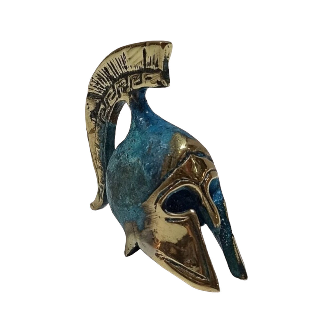 Ancient Greek Spartan Corinthian Helmet - Hoplite soldier infantry - Replica - Pure Bronze Statue