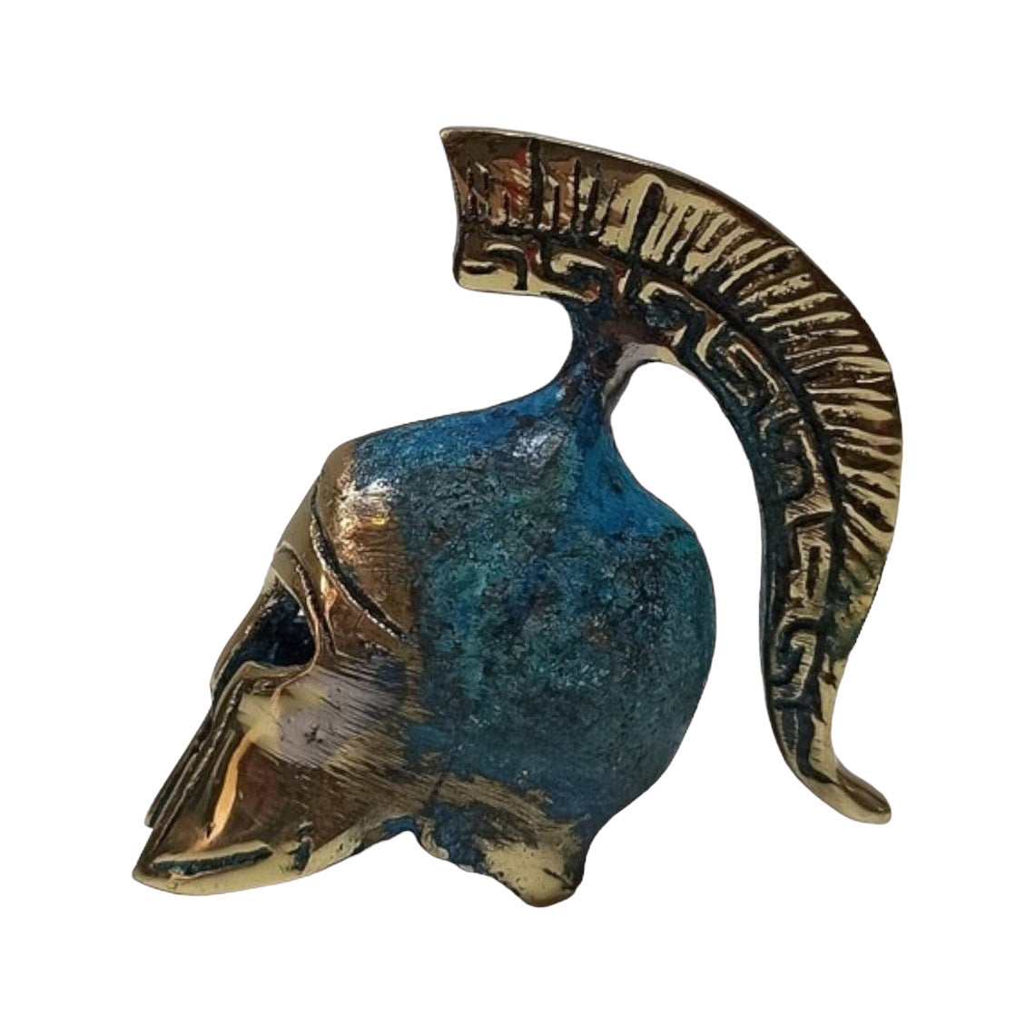 Ancient Greek Spartan Corinthian Helmet - Hoplite soldier infantry - Replica - Pure Bronze Statue