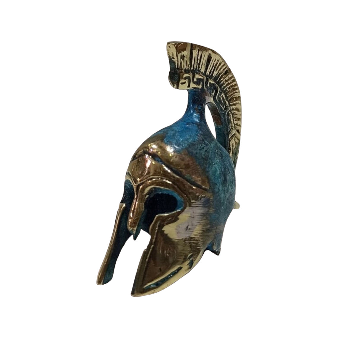 Ancient Greek Spartan Corinthian Helmet - Hoplite soldier infantry - Replica - Pure Bronze Statue