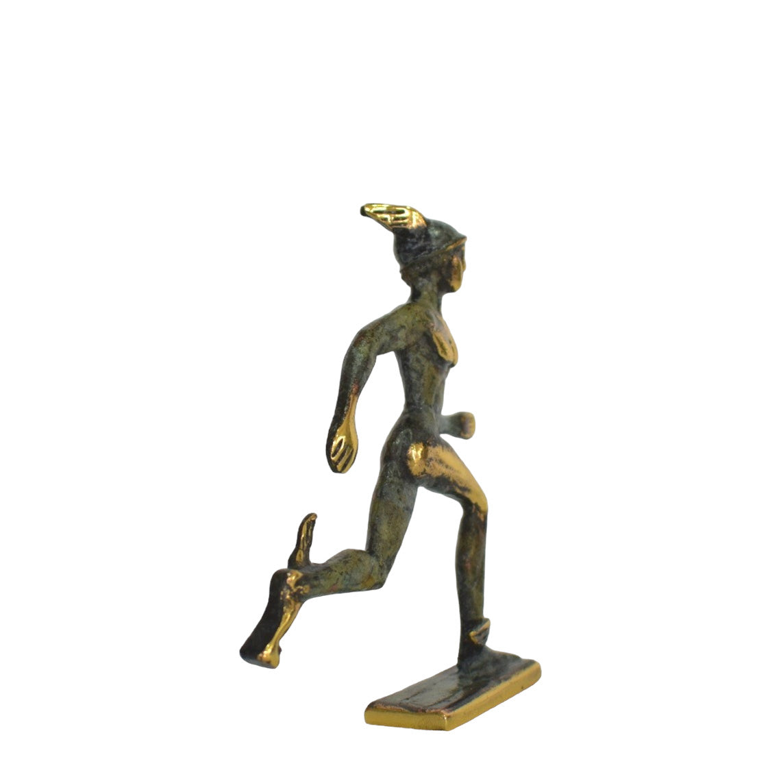 Hermes Mercury - Greek Roman God of Travelers, Athletes, Shepherds, Commerce - Psychopomp and divine messenger - pure bronze statue