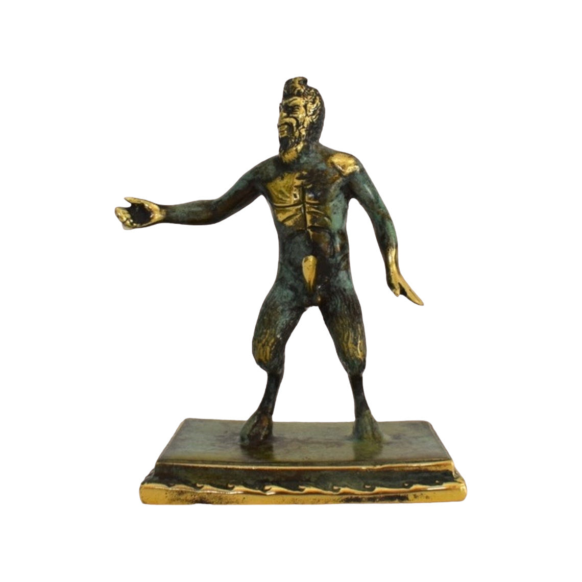 Pan - Ancient Greek god of the Wild,Shepherds and Flocks, Nature of Mountain Wilds,Rustic Music,Companion of Nymphs - pure bronze statue