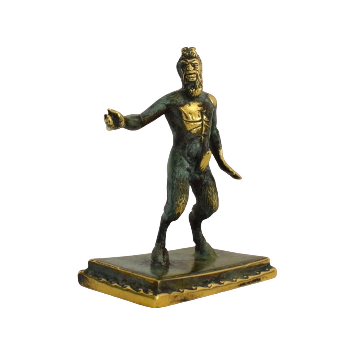 Pan - Ancient Greek god of the Wild,Shepherds and Flocks, Nature of Mountain Wilds,Rustic Music,Companion of Nymphs - pure bronze statue