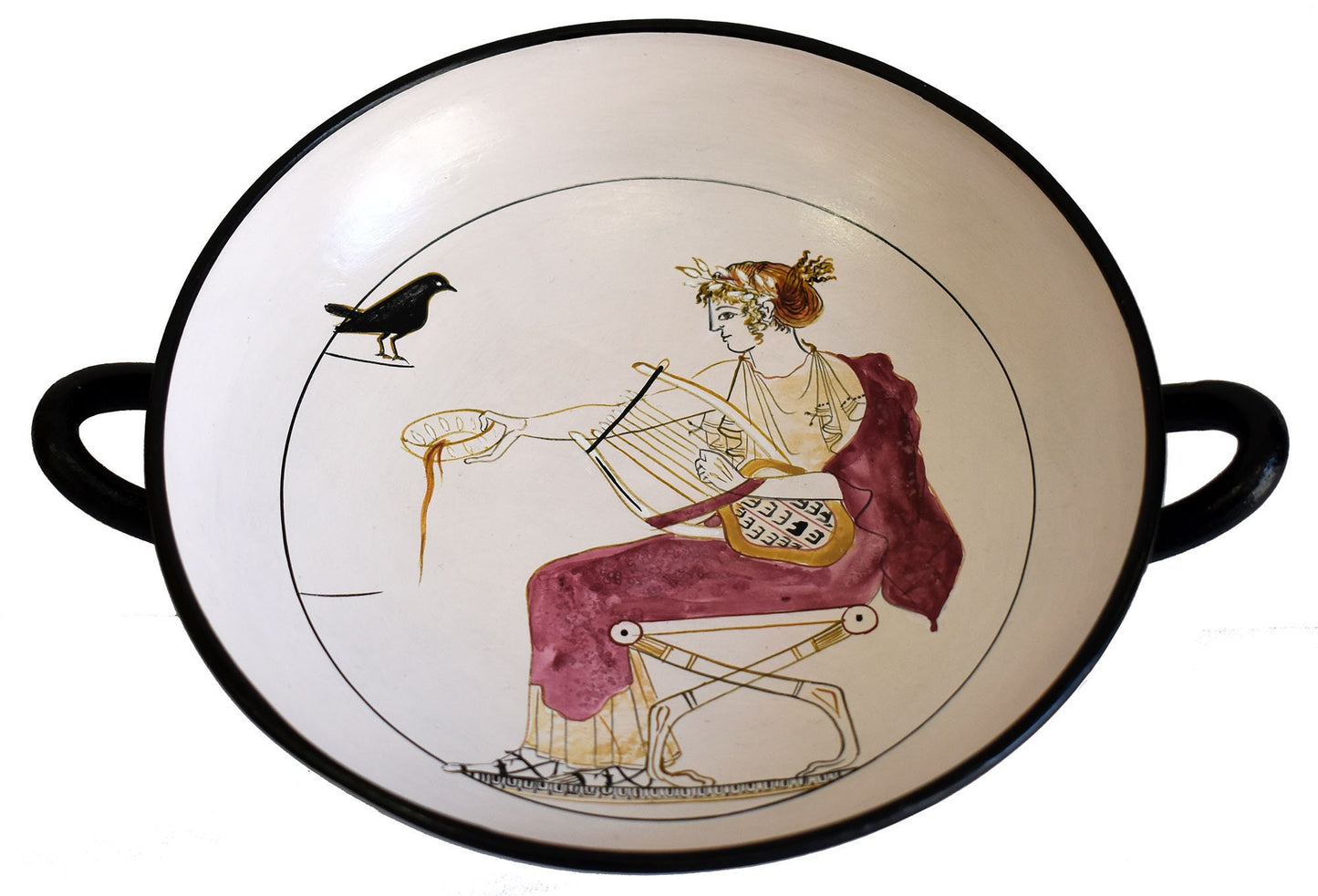 Apollo Black Bird Kylix - Attic Period - Delphi Museum Replica