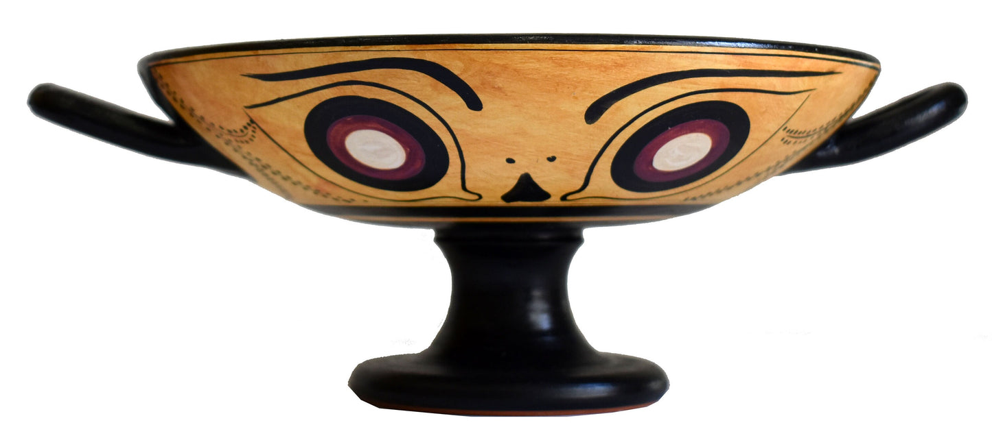 Goddess of hunt Artemis and Eros God of Love Black Figure small Kylix