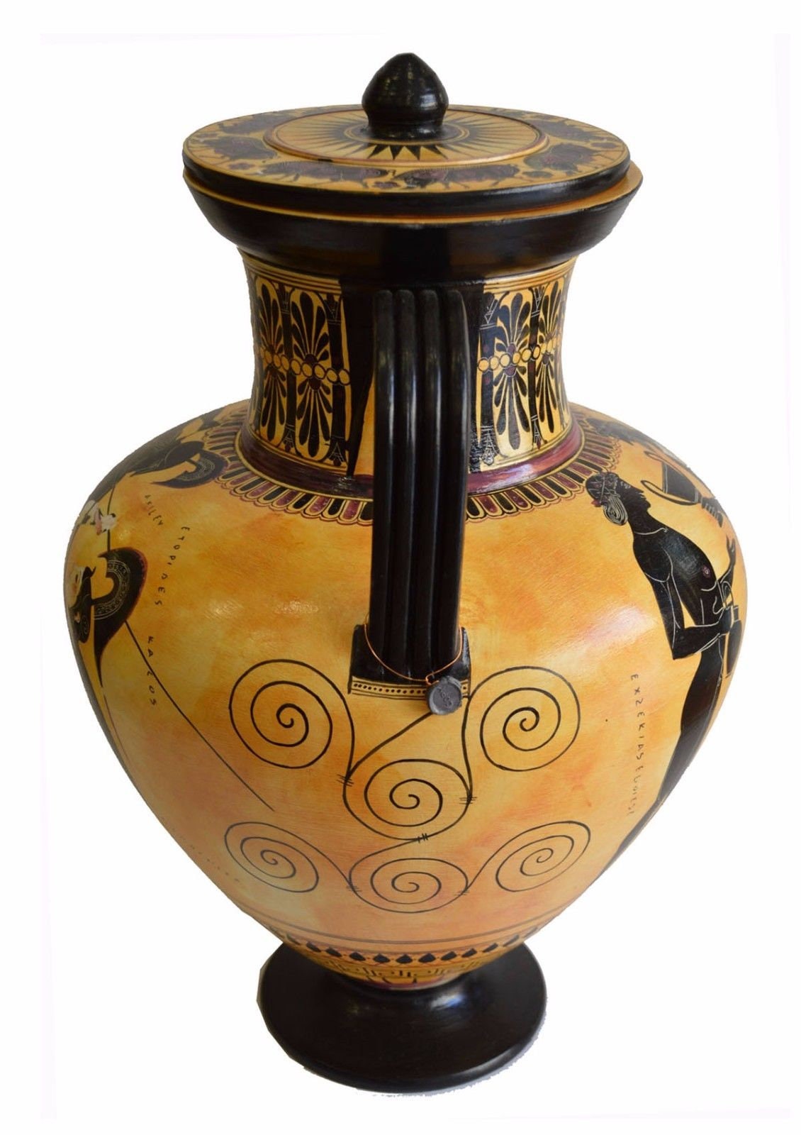 Achilles and Penthesileia, Amazonian Queen - Homer's Iliad - Dionysos, God of Wine - Amphora Vase - Exekias British Museum