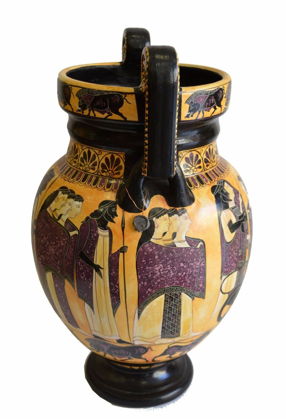 Ancient Greek Wedding Theme - Volute Krater Vase - 550 BC - National Athens Museum - Reproduction