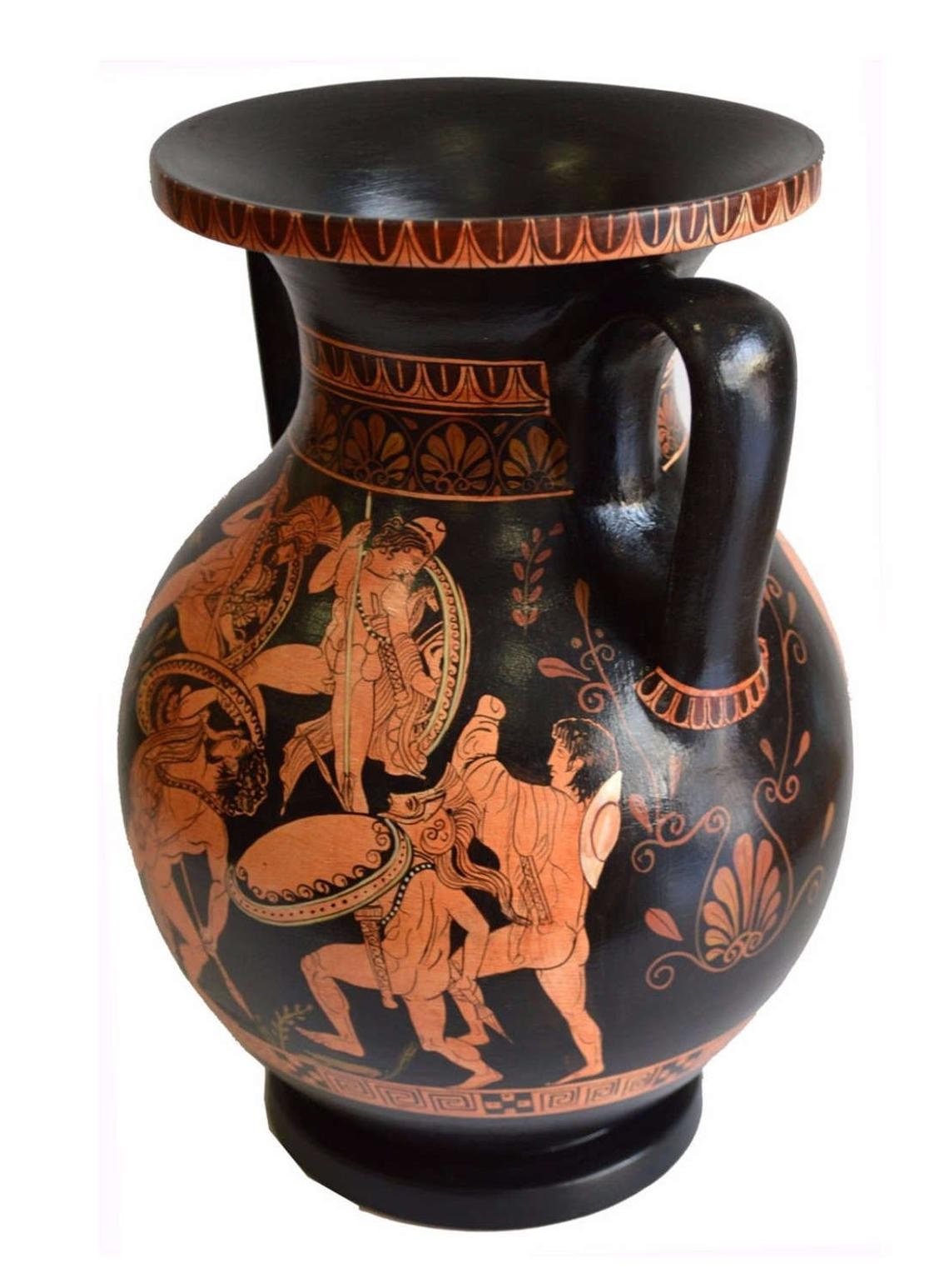 Gigantomachy - Giants against Olympian Gods - Pronomos Painter - Red Figure Pelike Vase - 400 BC - National Athens Museum - Reproduction