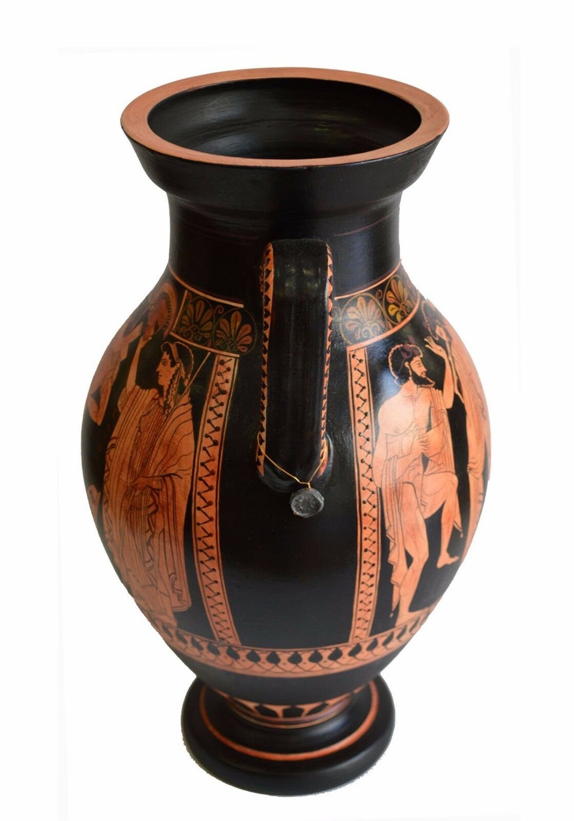 Hector, King Priam and Queen Hecuba - Trojan War - Homer's Iliad - Red Figure Amphora - 550 BC - Munich Museum - Reproduction