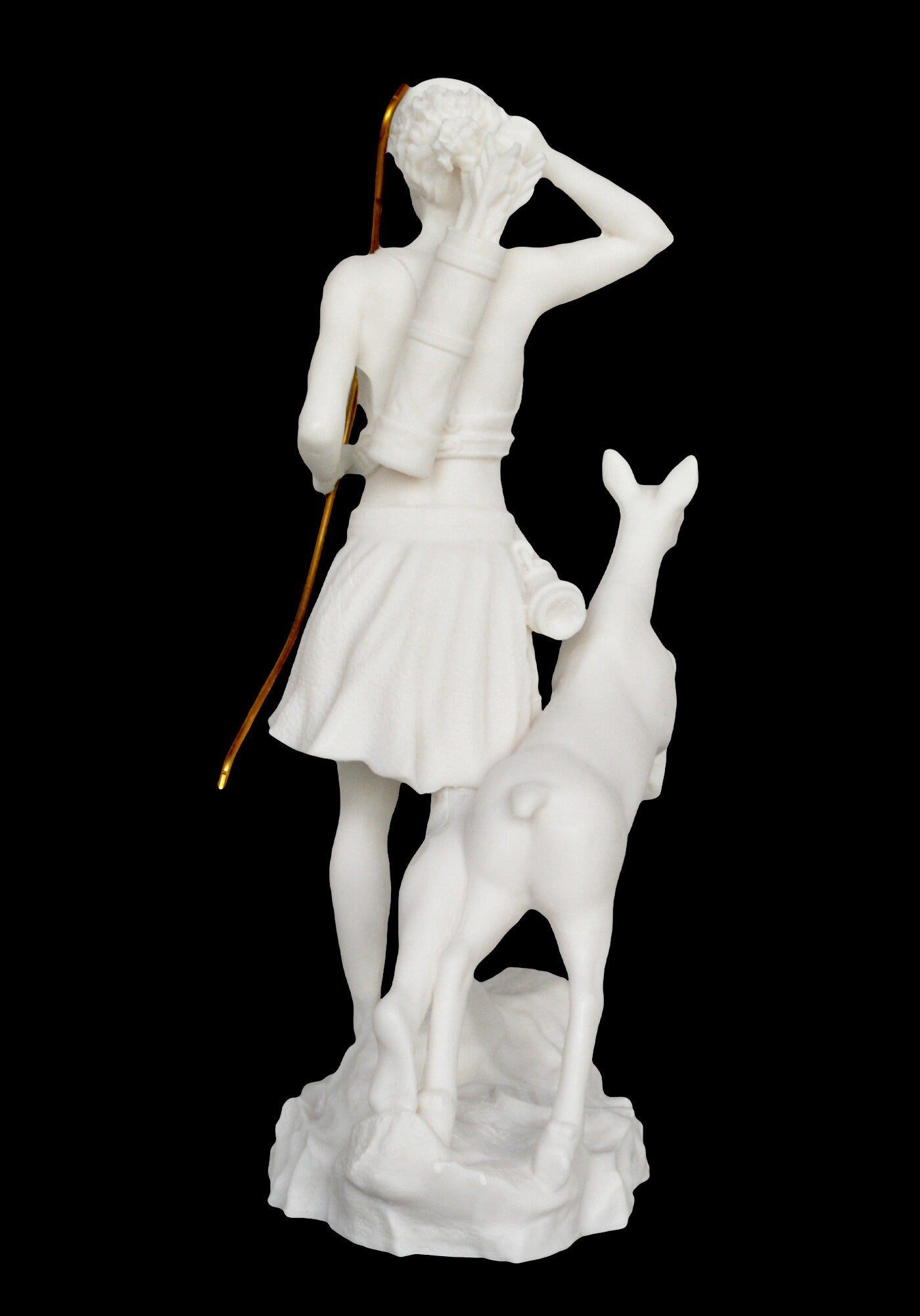 Artemis Diana – Greek Roman Goddess of Hunt, the Wilderness, Wild Animals, the Moon, and Chastity - Sister of Apollo - Alabaster Statue