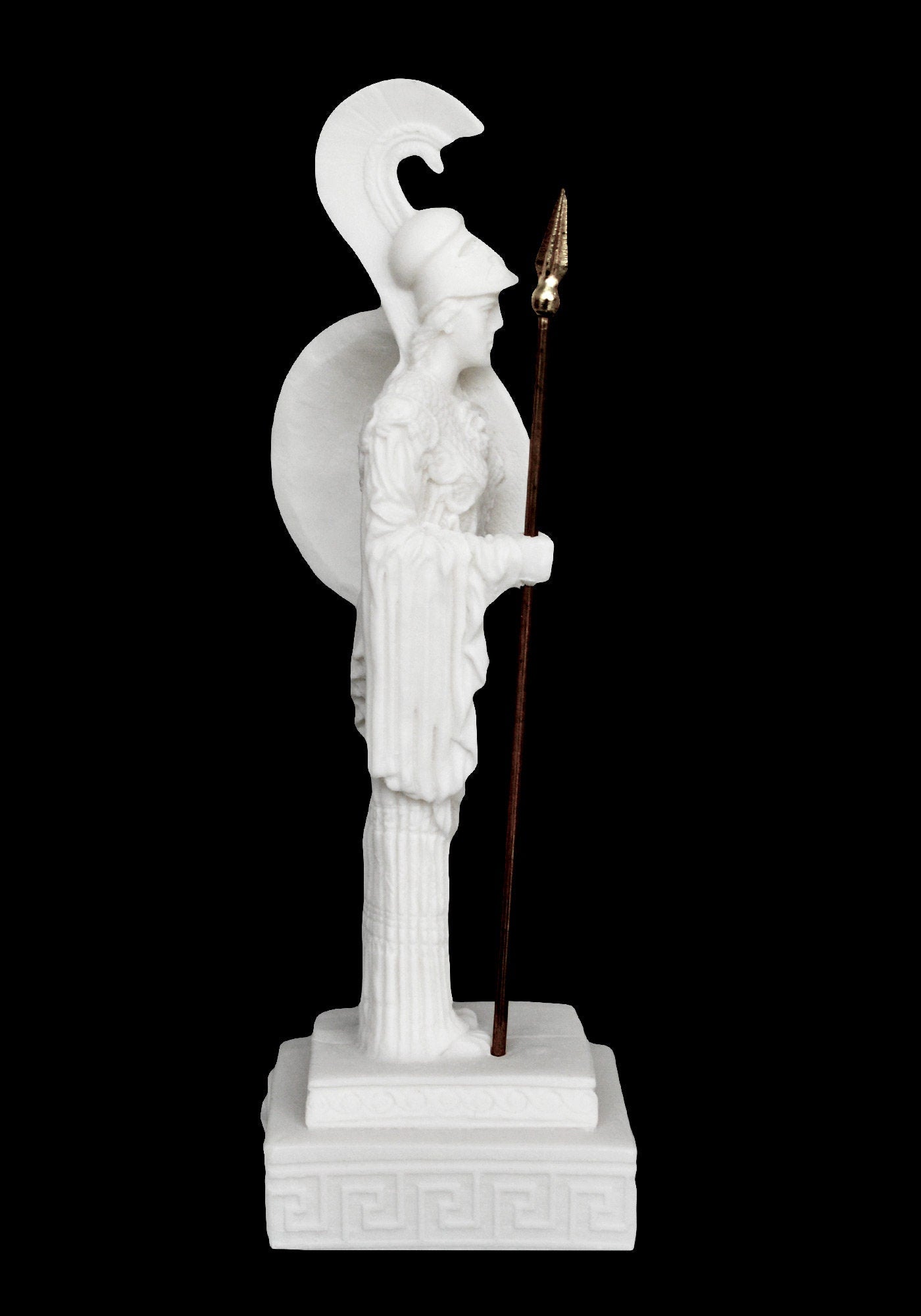 Athena Minerva - Greek Roman Goddes of Wisdom, Strength, Strategy, Courage, Inspiration, Arts, Crafts, and Skill - Alabaster Statue