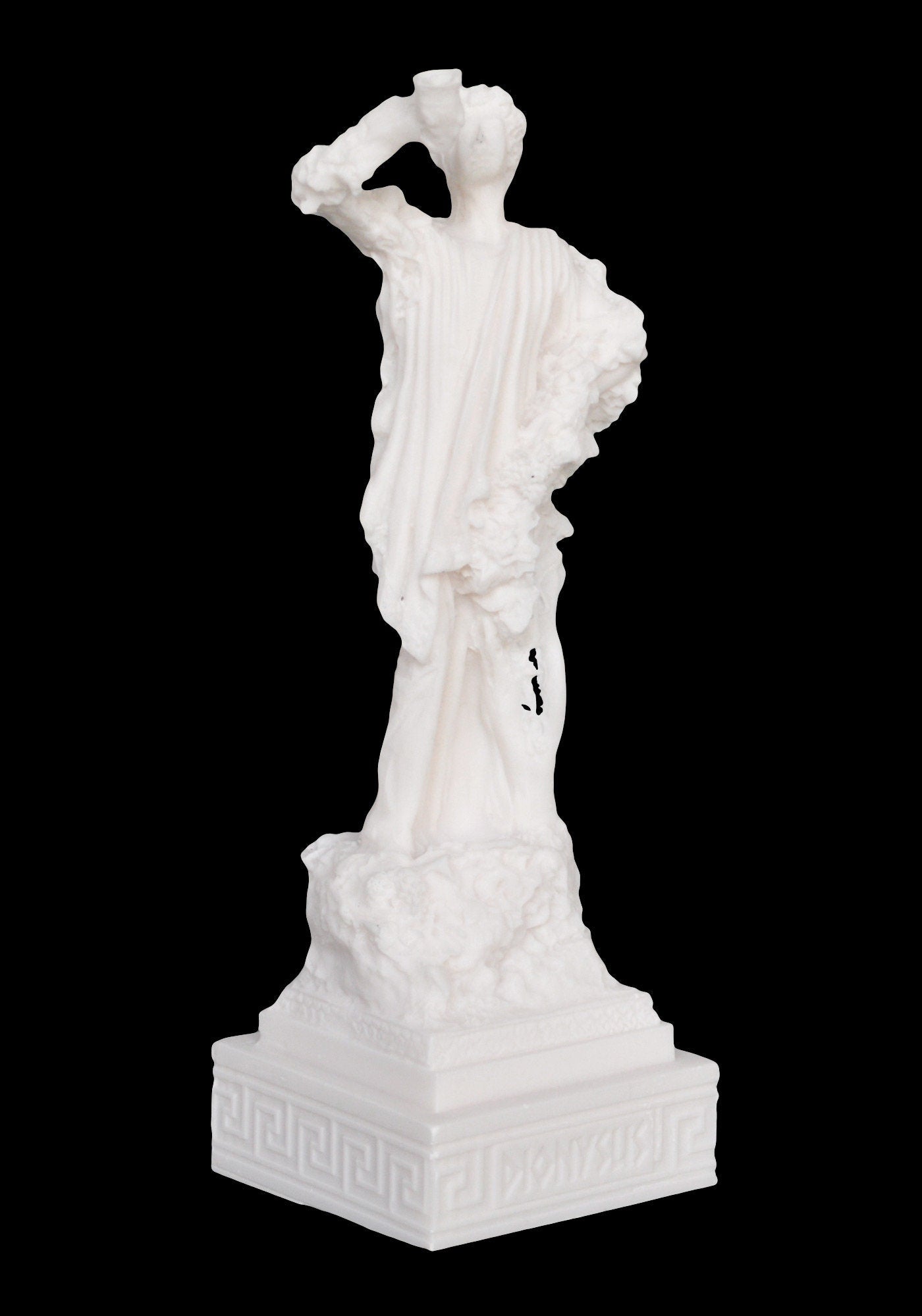 Dionysus Bacchus - Greek Roman God of Wine, Fertility, Ritual Madness, Theater and Religious Ecstasy - Alabaster Statue