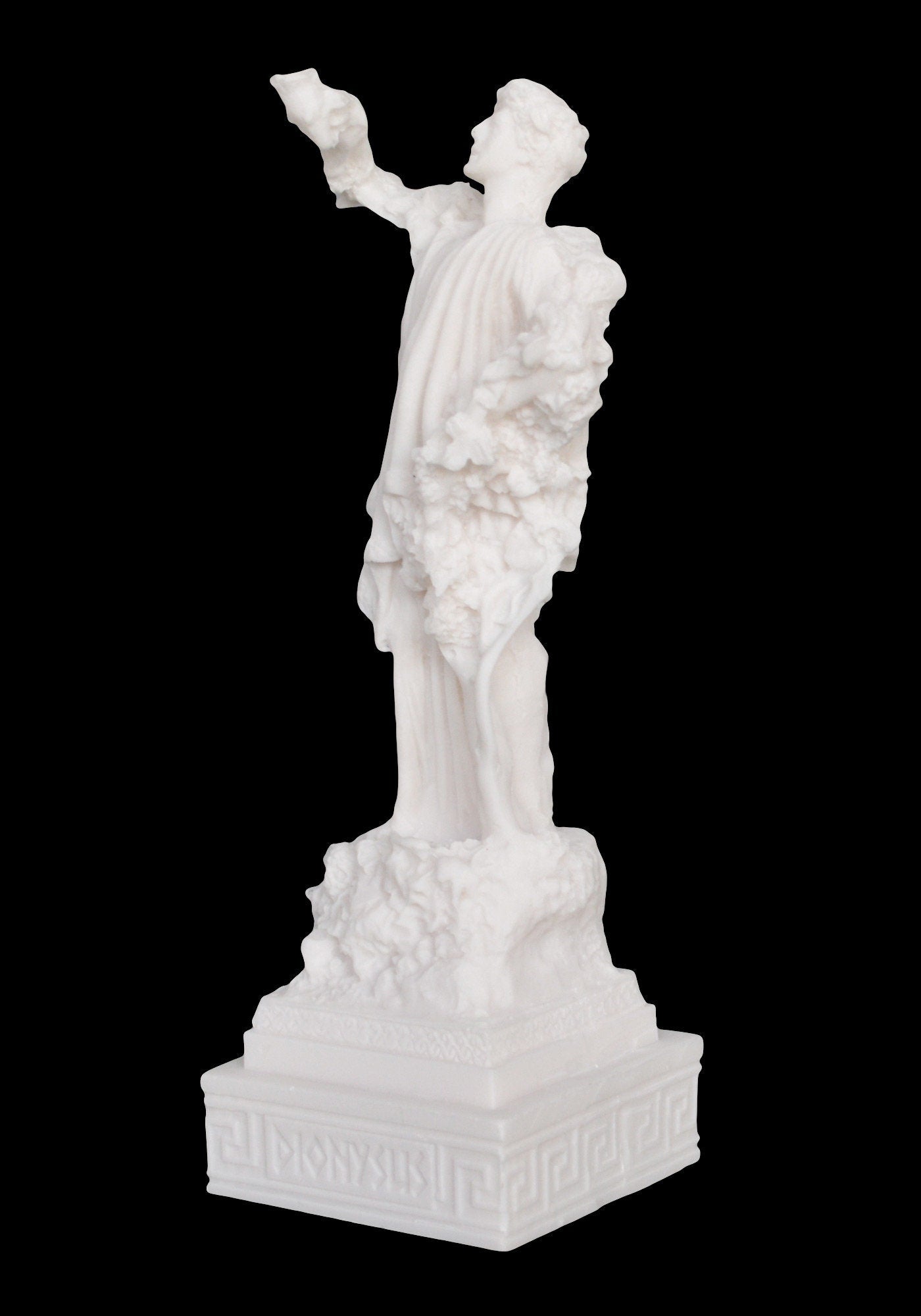 Dionysus Bacchus - Greek Roman God of Wine, Fertility, Ritual Madness, Theater and Religious Ecstasy - Alabaster Statue