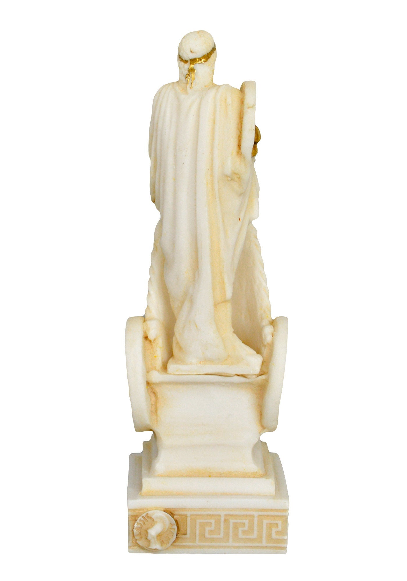 Ares Mars - Greek Roman God of Courage and War - The Spirit of Battle - One of the Twelve Olympians - Aged Alabaster Statue