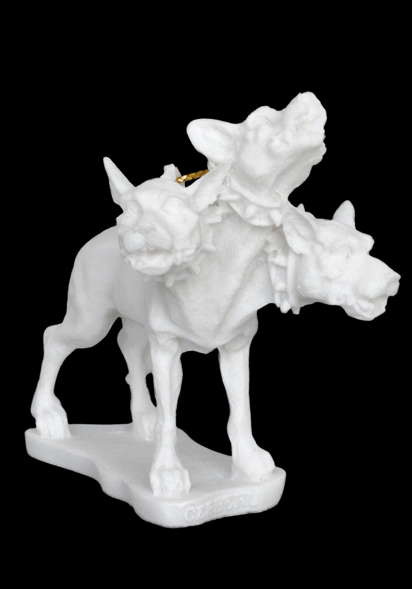 Cerberus -Three-Headed Dog of Hades - Guardian of the Underworld - Prevent the Escape of the Shades of the Dead - Alabaster Statue