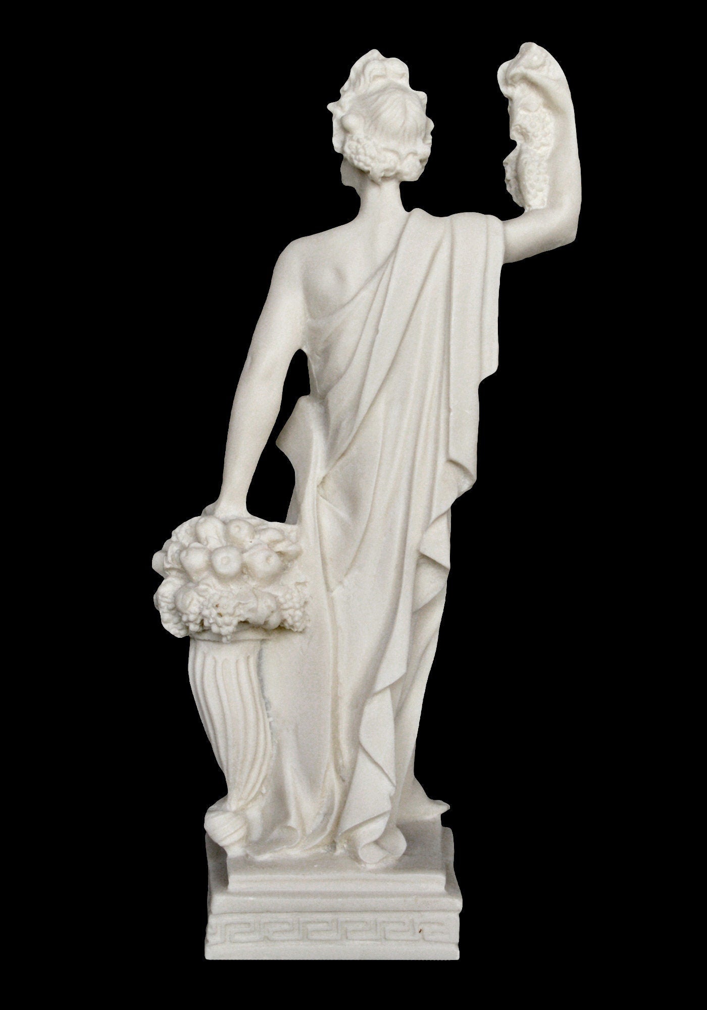 Dionysus Bacchus - Greek Roman God of Wine, Fertility, Ritual Madness, Theater and Religious Ecstasy - Alabaster Statue Sculpture