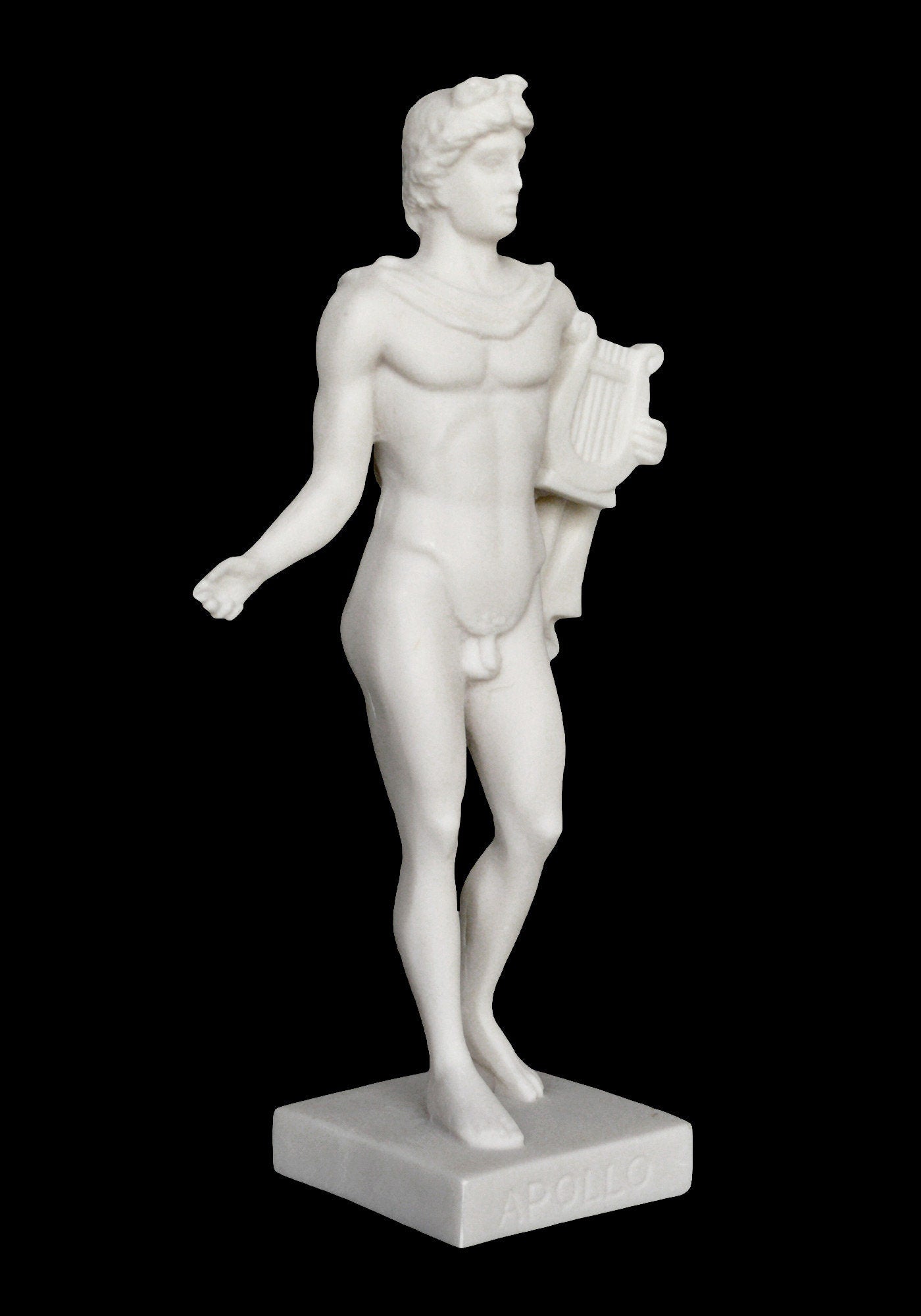Apollo - Greek Roman God of Arts, Music, Poetry, Sun and Light, Prophecy - Alabaster Sculpture