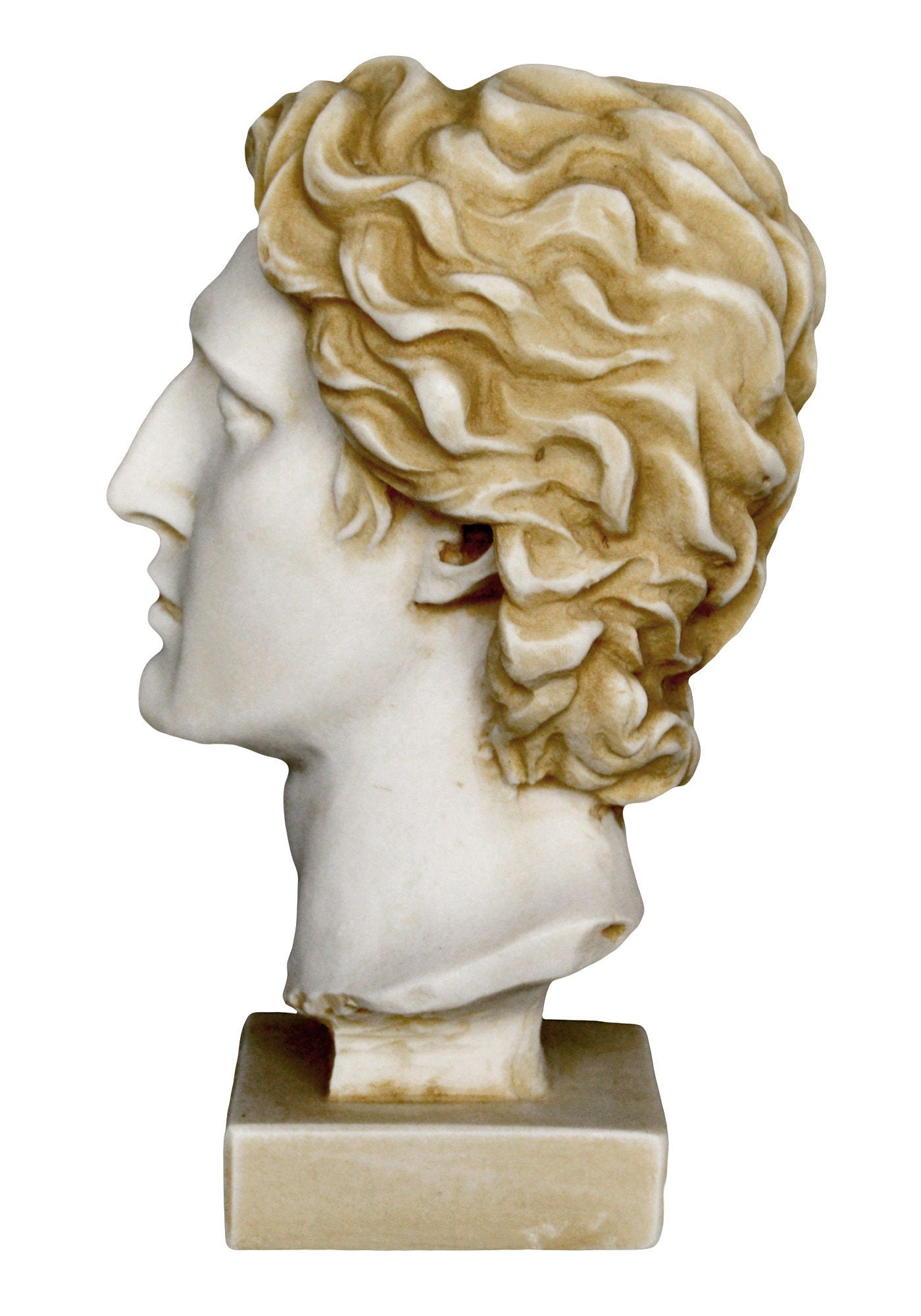 Alexander the Great Bust - King of Macedonia - 356–323 BC - Son of Philip - Visionary Leader - Aged Alabaster Sculpture