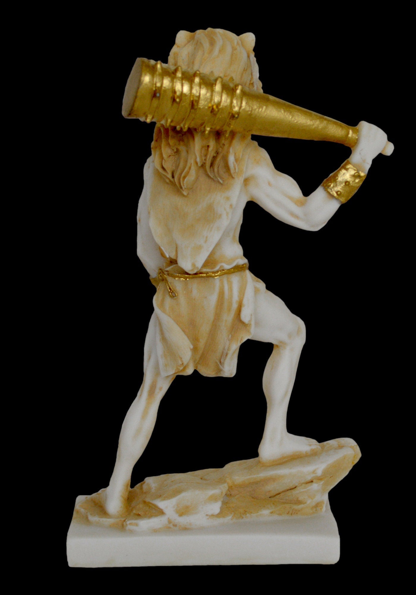 Hercules - Heracles - Son of Zeus and Alcmene - Greek Divine Hero - The 12 Labours - Strong, Brave and Masculine - Aged Alabaster Statue