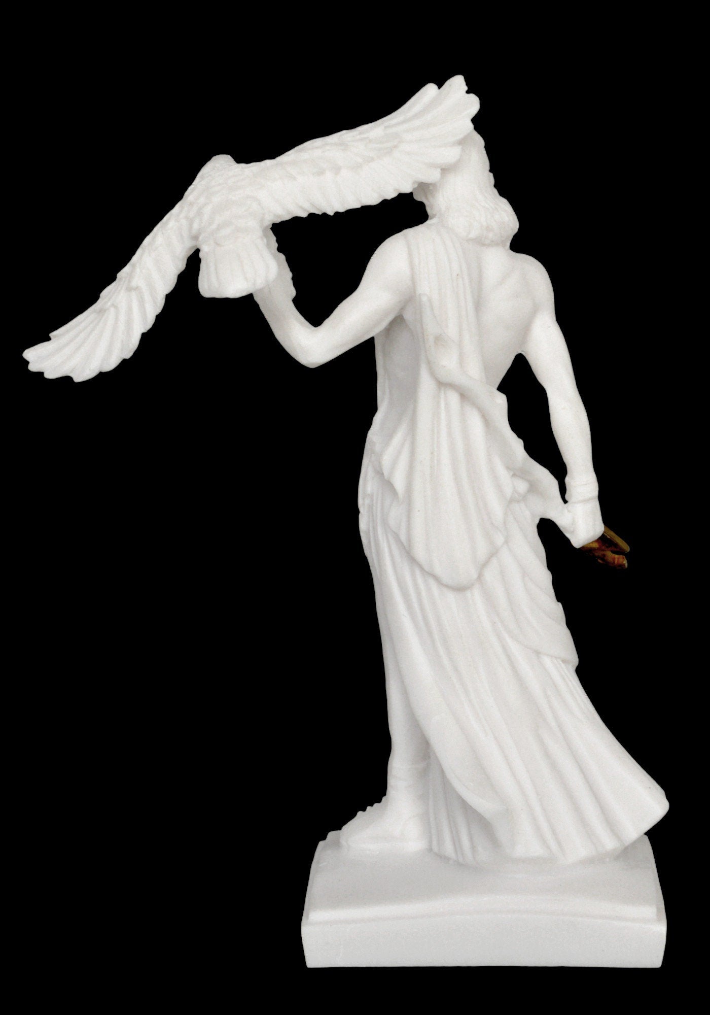 Zeus Jupiter- Greek Roman King of all Gods of Mount Olympus - Ruler of Sky, Lightning and Thunder - Alabaster Statue