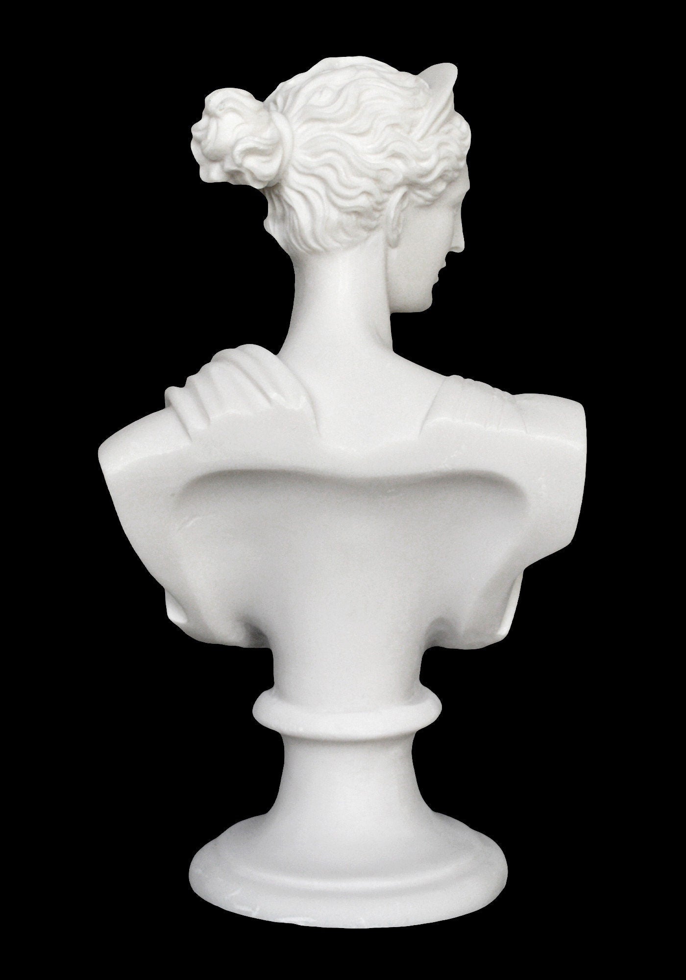 Artemis Diana Bust – Greek Roman Goddess of Hunt, the Wilderness, Wild Animals, the Moon, and Chastity - Sister of Apollo - Alabaster Statue