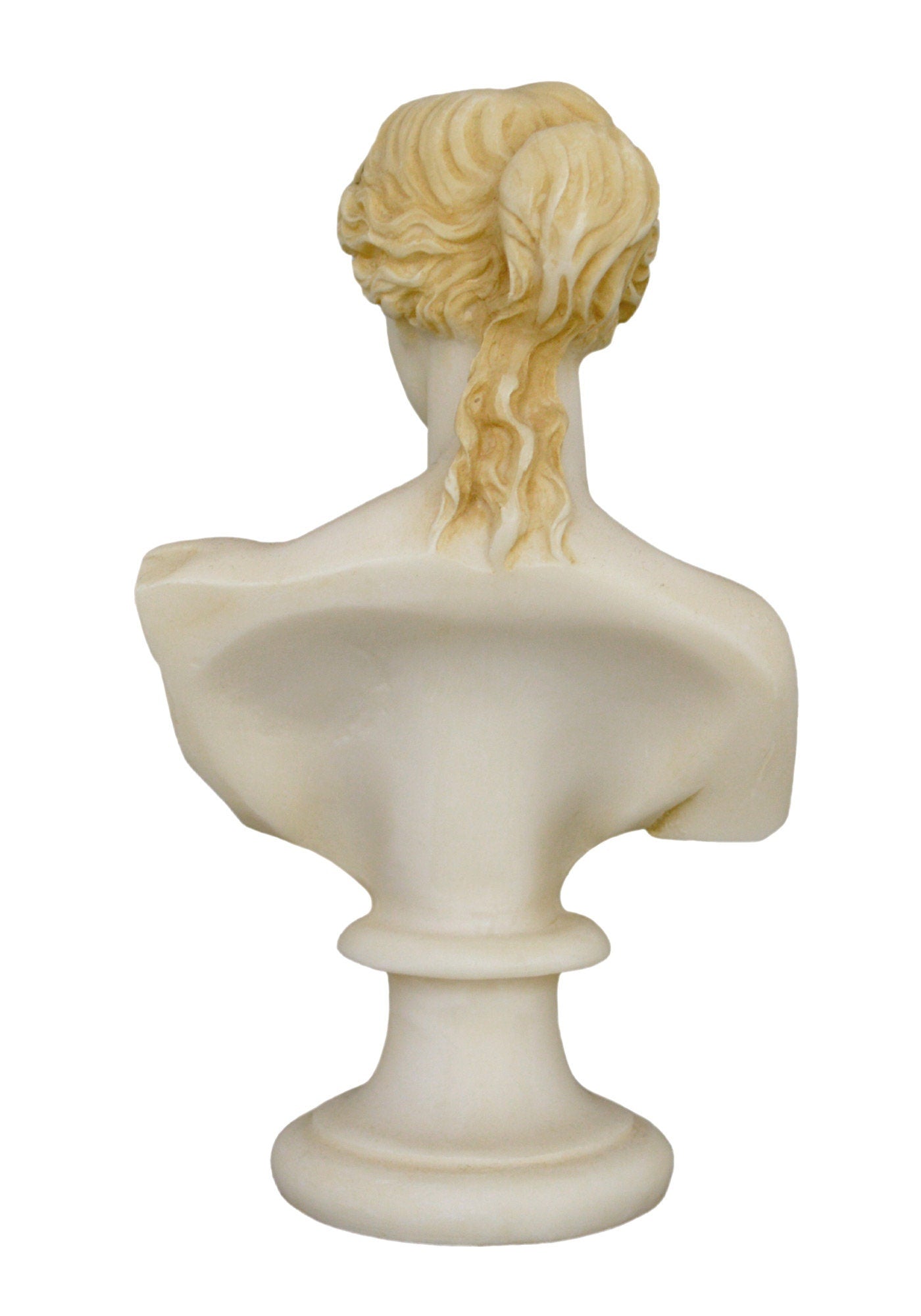 Aphrodite Venus Bust - Greek Roman Goddess of Love, Beauty, Sexual Pleasure, Fertility - Aged Alabaster Statue
