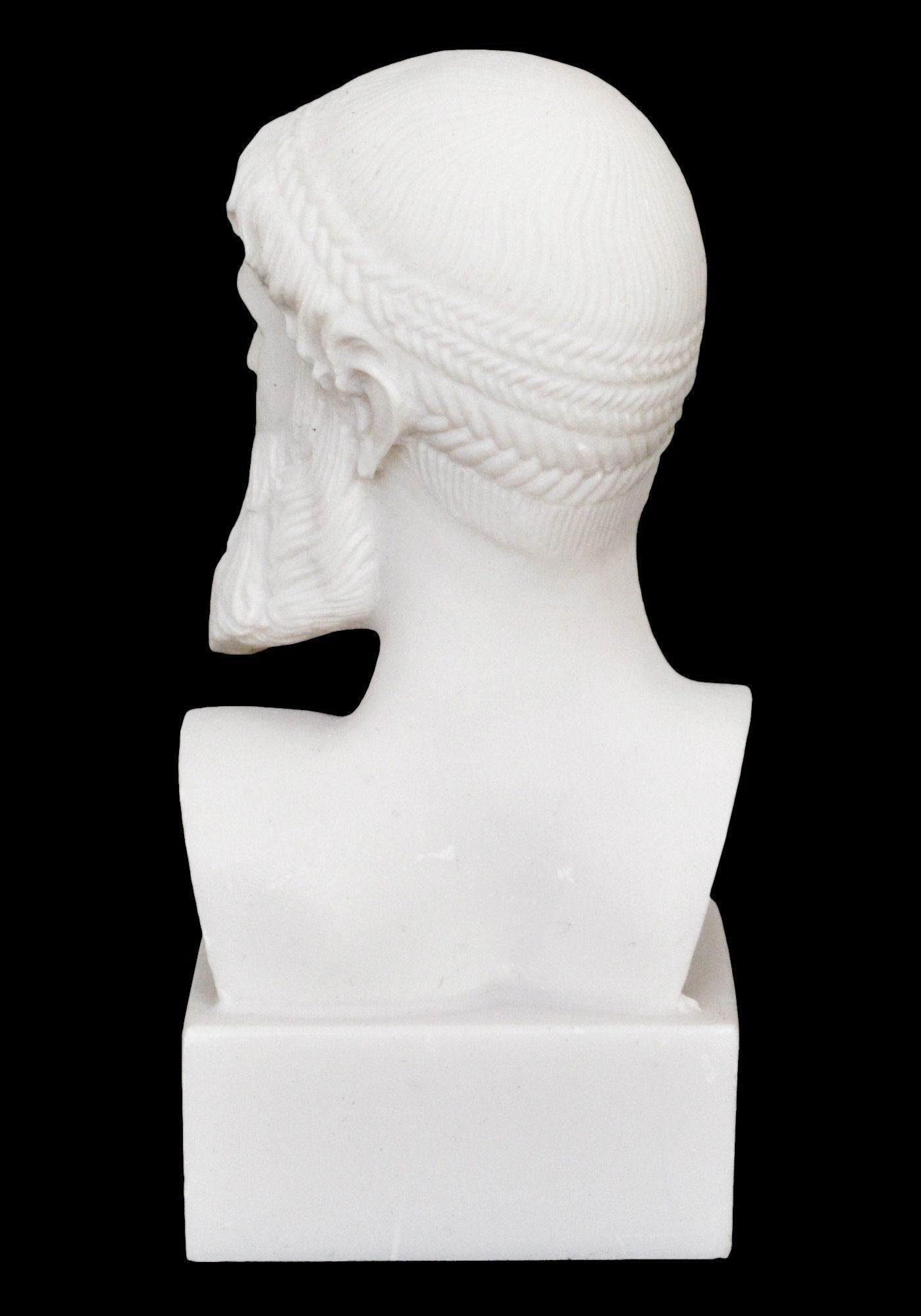 Poseidon Neptune - Greek Roman God of the Sea and Waters, Horses and Earthquakes - Alabaster Bust Statue