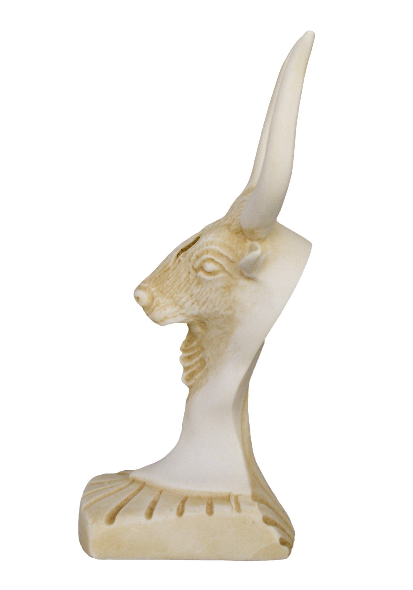 Minoan Bull Head - Knossos Palace - Crete - Symbol of Cosmic Energy, Forces of Life and Death, Pillars of the universe - Aged Alabaster