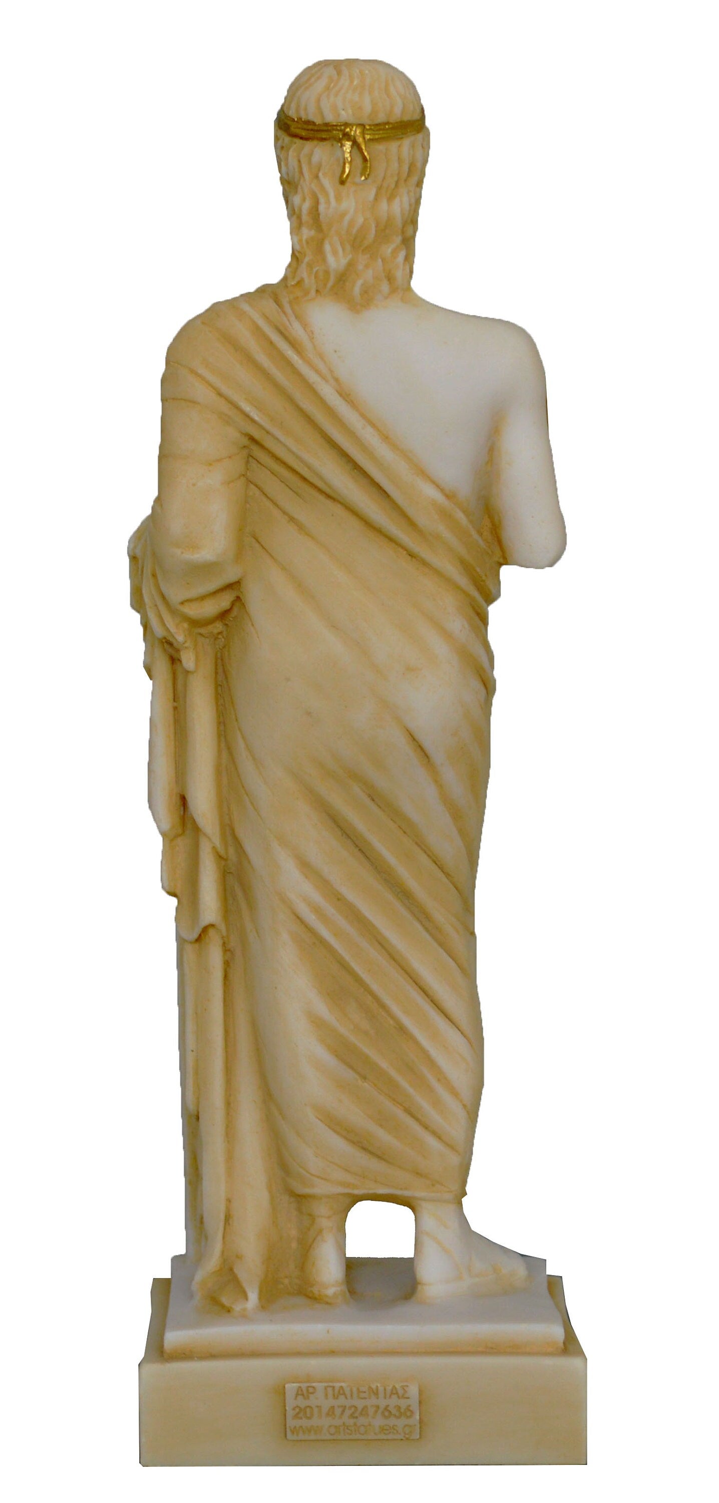 Heraclitus of Ephesus - Ancient Greek Philosopher - Unity of Opposites and Harmony in the World - Aged Alabaster Statue