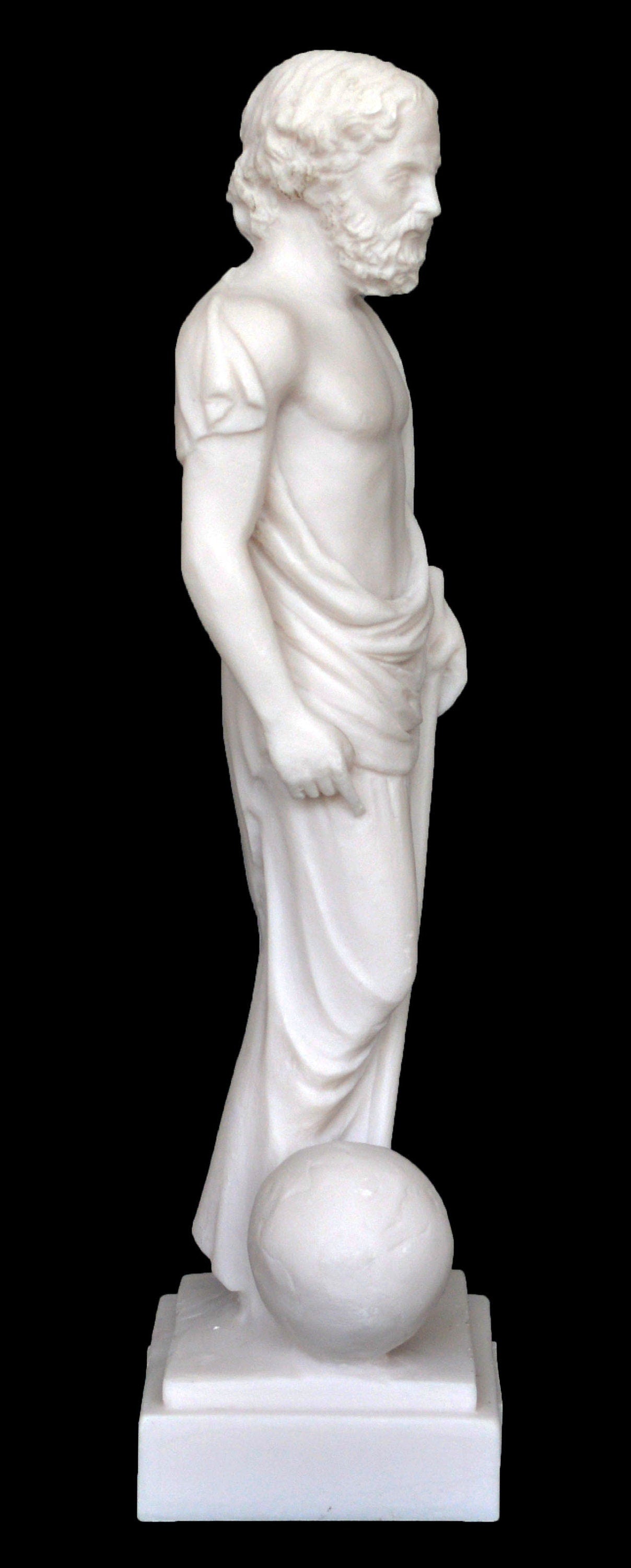 Archimedes of Syracuse - 287– 212 BC - Greek Mathematician, Physicist, Engineer, Astronomer, and Inventor - Alabaster Statue