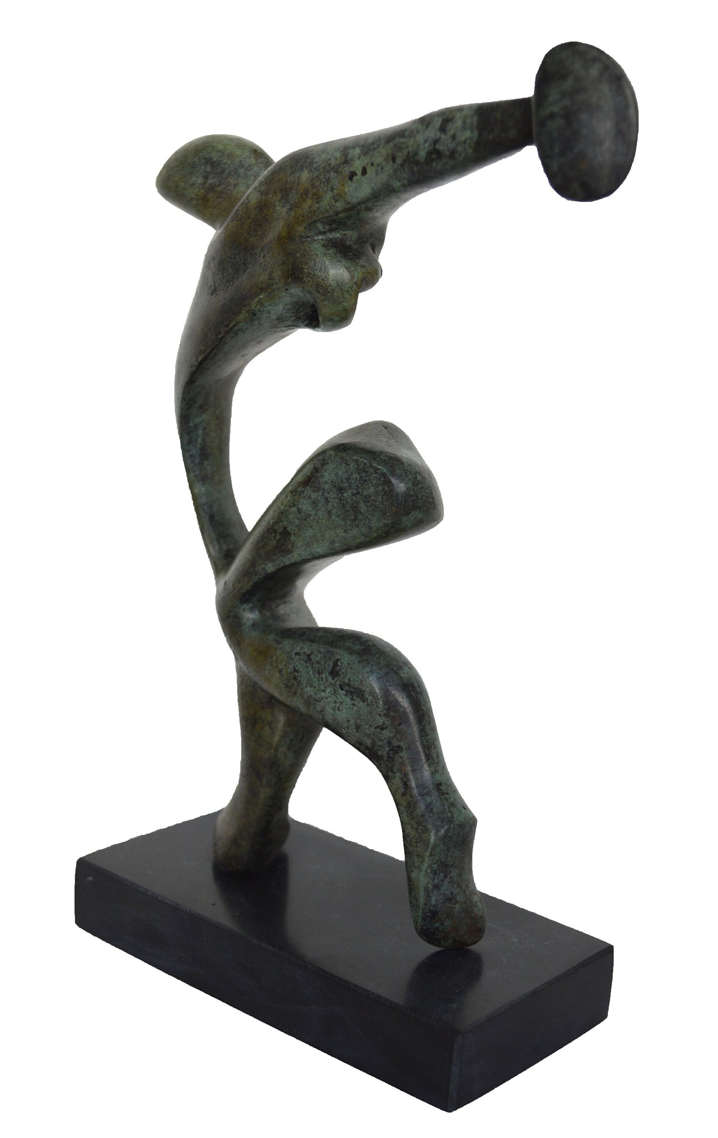 Discobolus of Myron - Modern style - Bronze statue with marble base