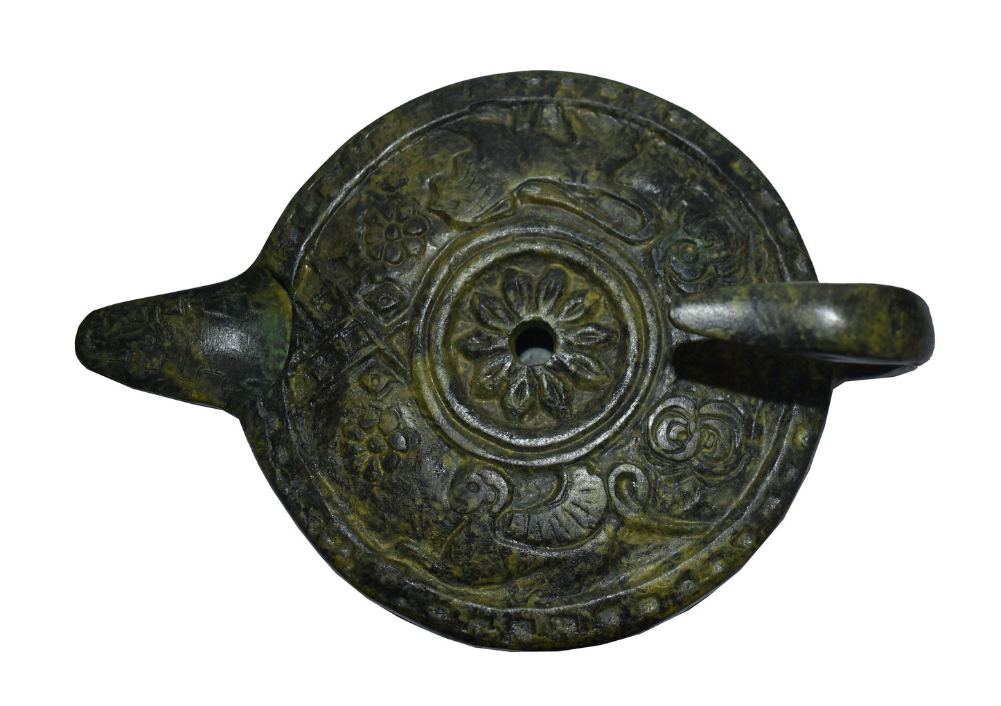 Bronze oil lamp - ancient Greek reproduction artifact