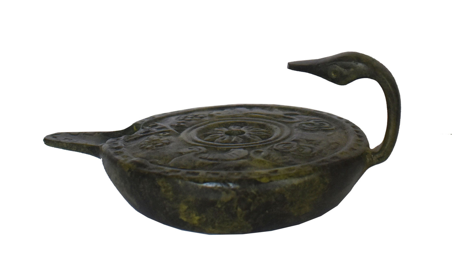 Bronze oil lamp - ancient Greek reproduction artifact