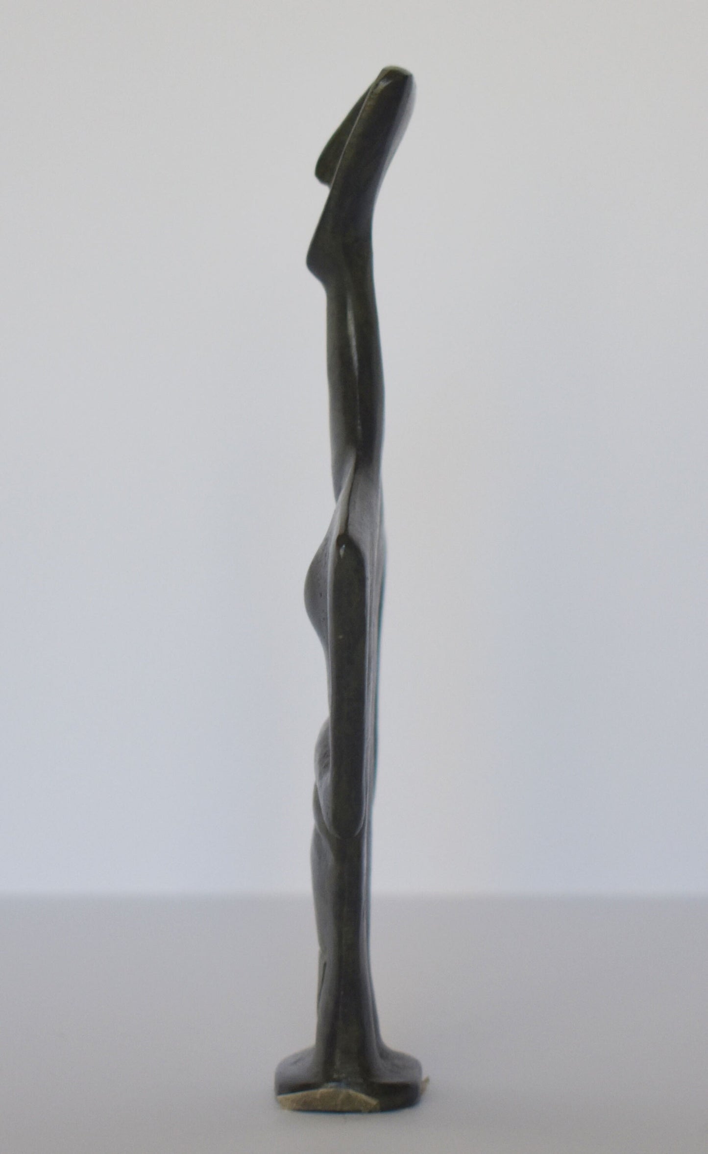 Cycladic Female Figurine Head - from Keros island - pure bronze statue